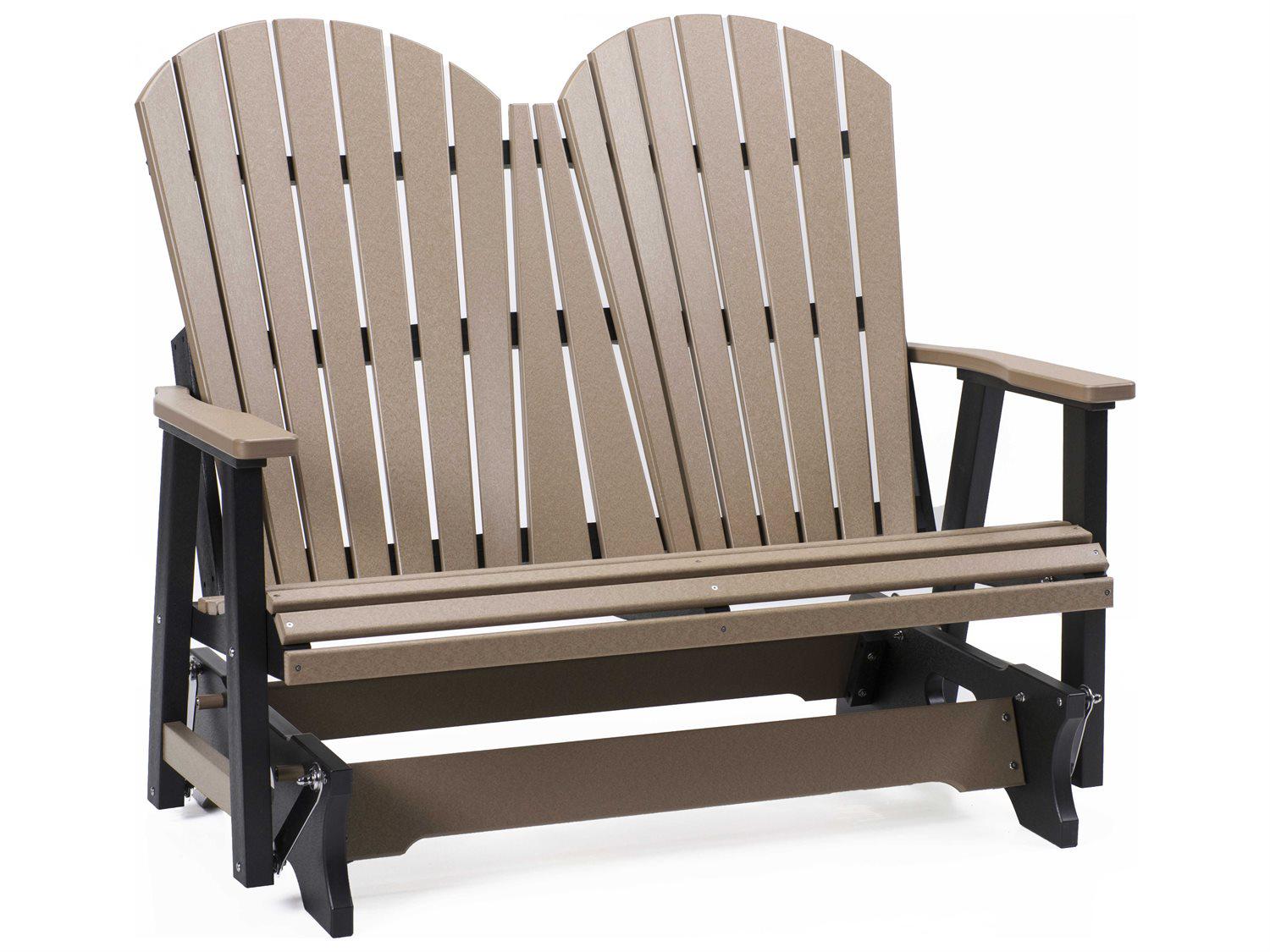 Berlin Gardens Comfo-Back Recycled Plastic Double Glider in Chrome Brackets