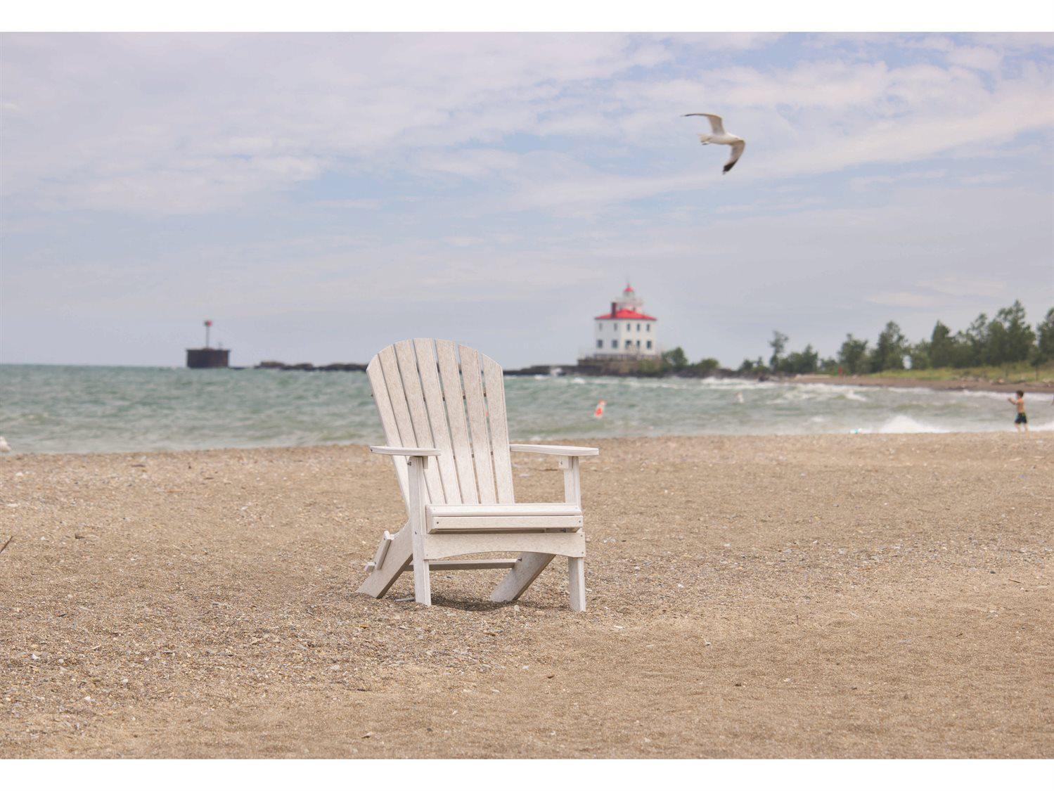 Berlin Gardens Comfo-Back Recycled Plastic Folding Outdoor Adirondack Chair
