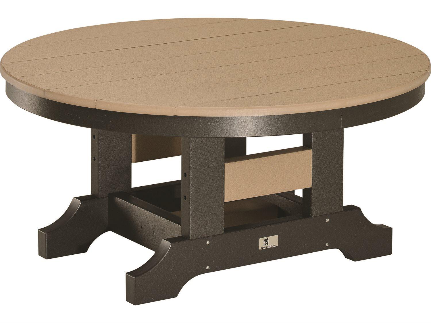 Berlin Gardens Accessories Recycled Plastic Round Patio Conversation Table