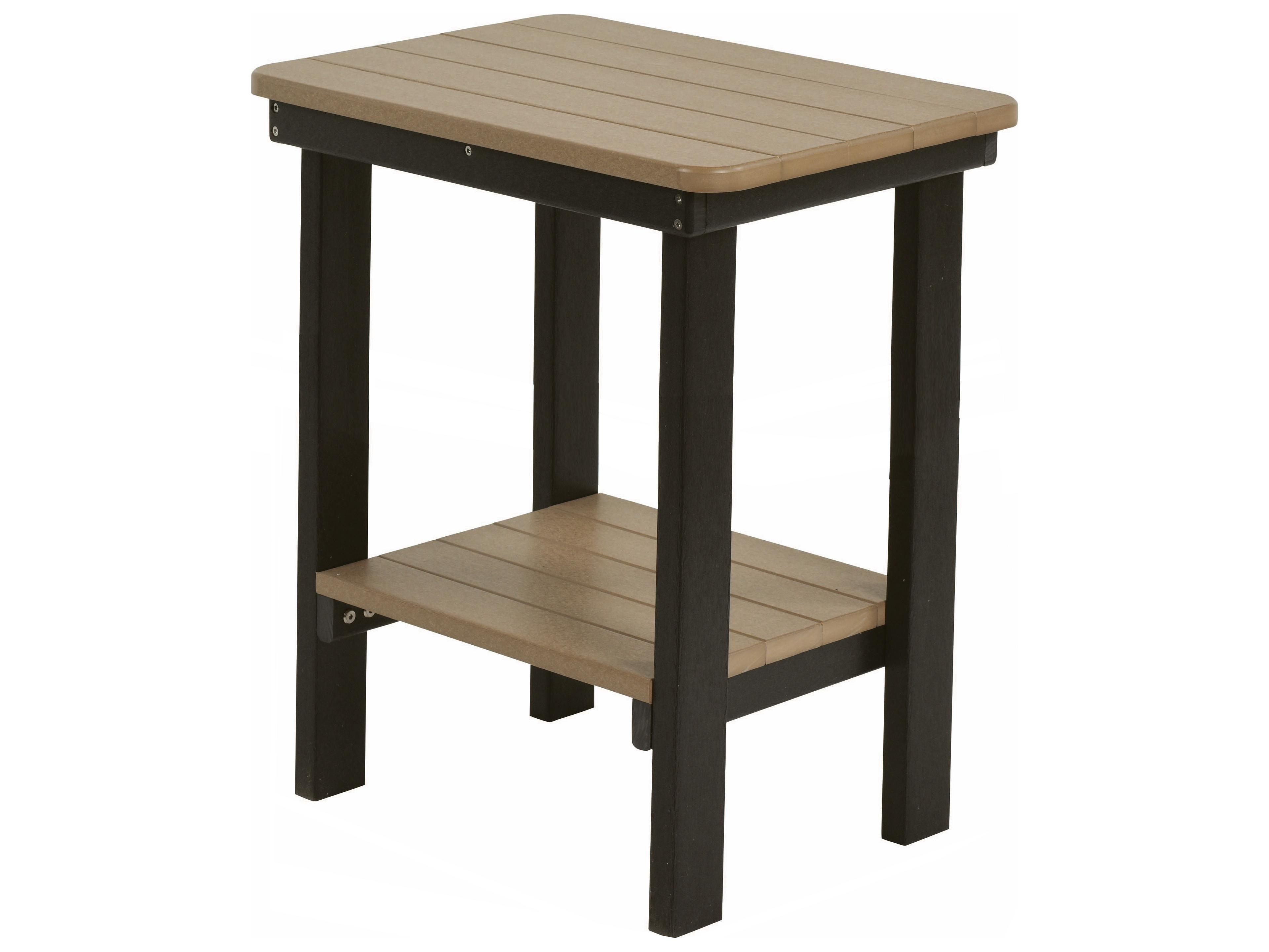 Berlin Gardens Accessories Recycled Plastic Rectangular Bar End Table