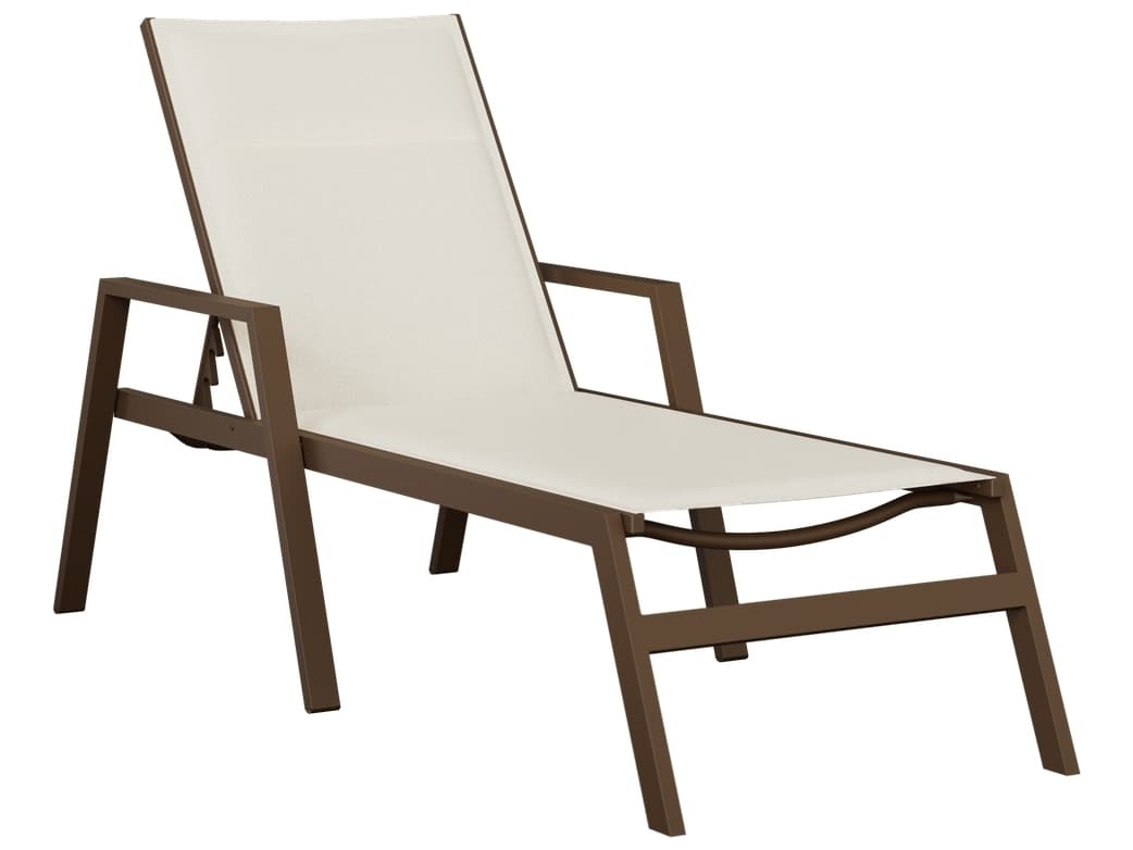 Berlin Gardens Vida Aluminum Padded Sling Chaise Lounge with Arms