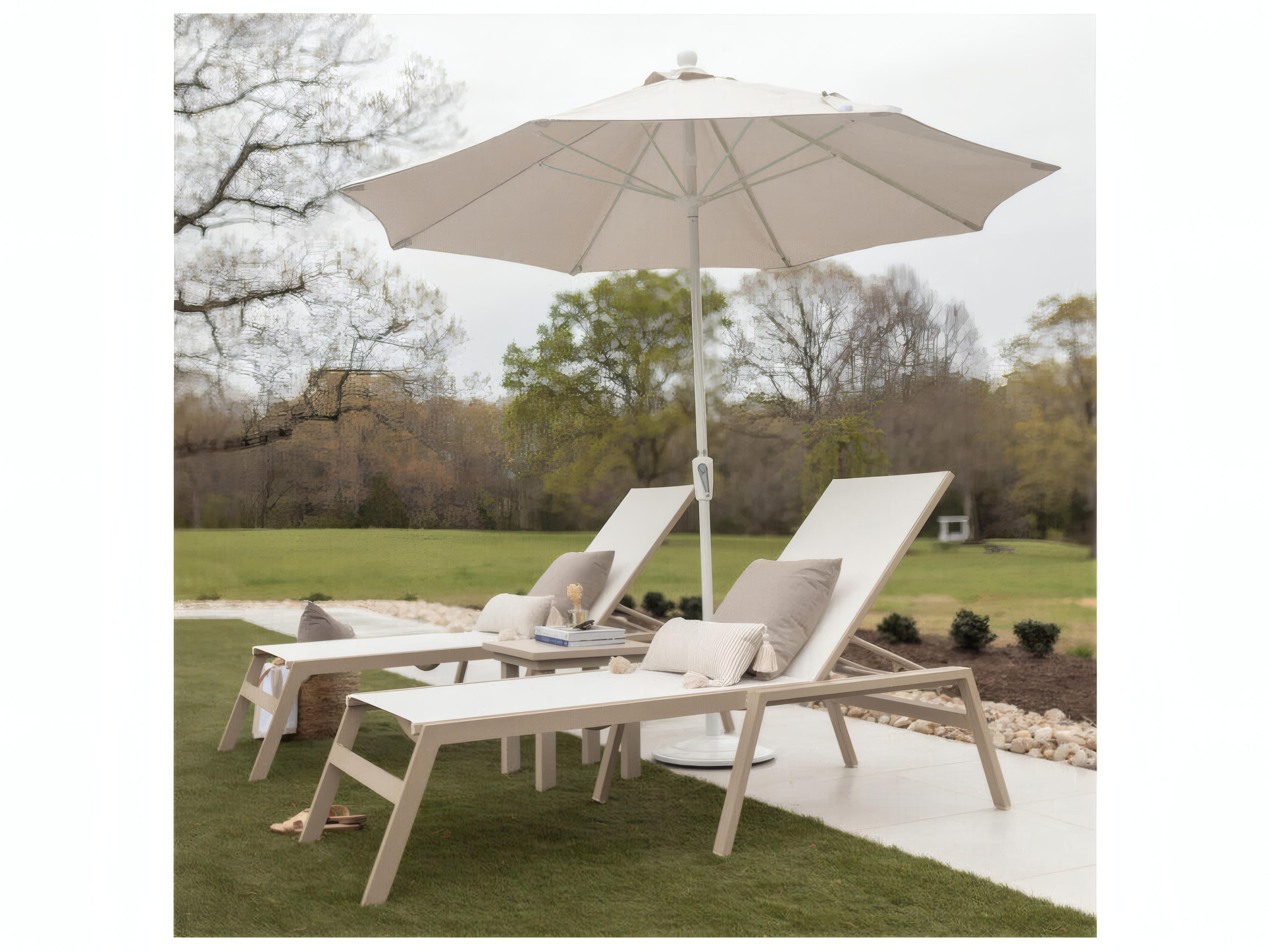 Berlin Gardens Vida Aluminum Sling Chaise Lounge