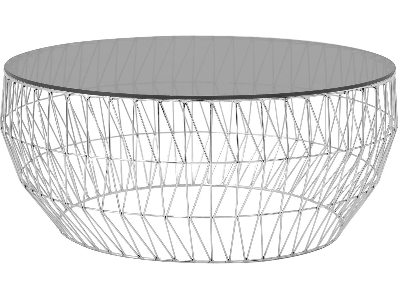 Bend Goods Marble Chrome Coffee Table Round