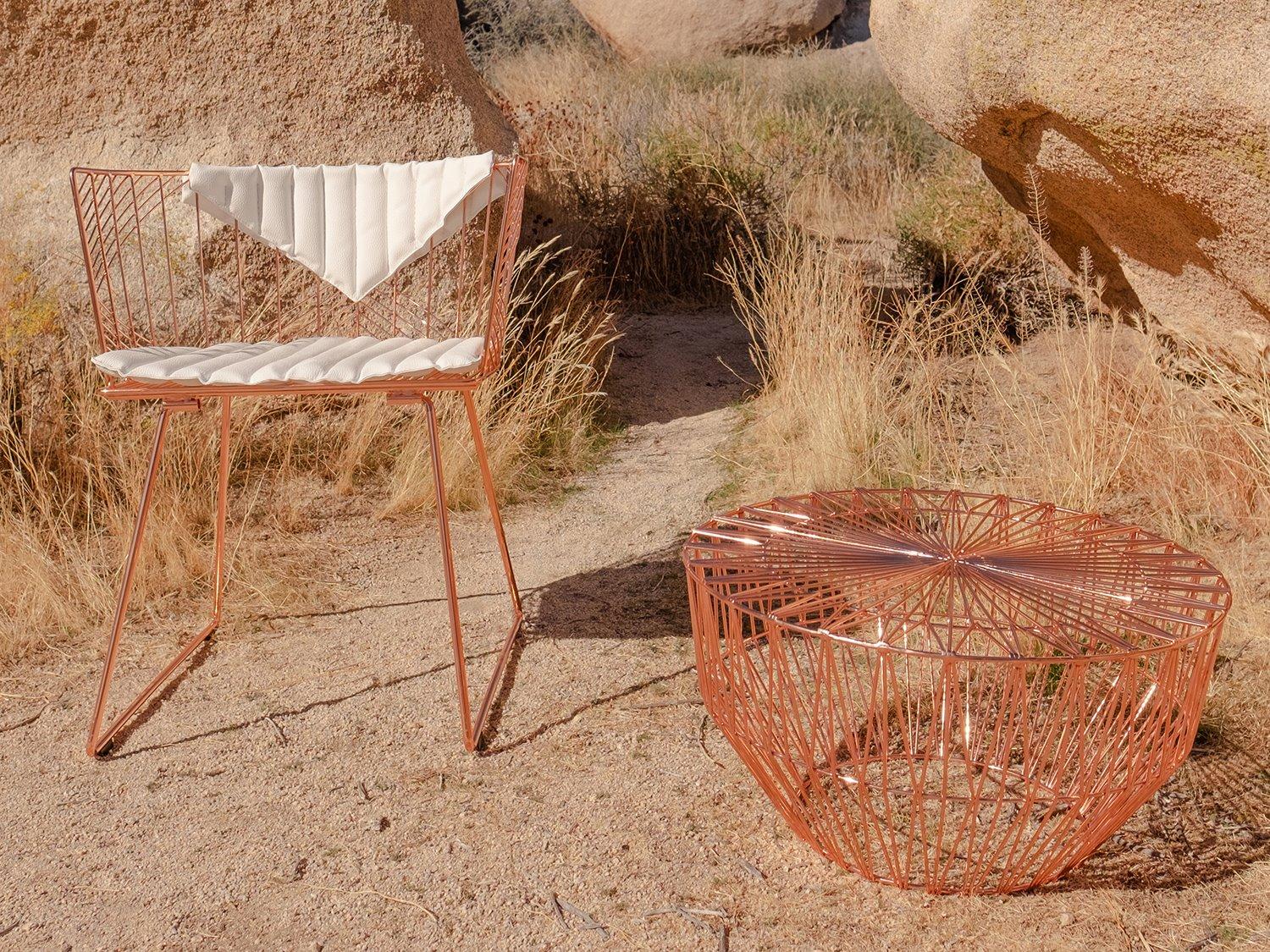 Bend Goods Indoor Captain Copper Galvanized Iron Lounge Set