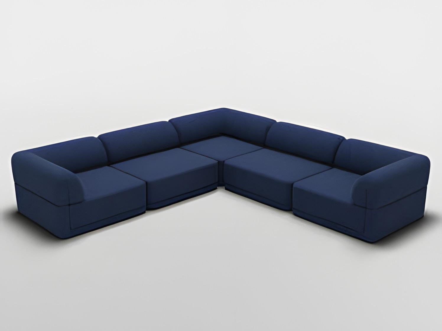 Bend Goods Blue Upholstered Sectional Sofa