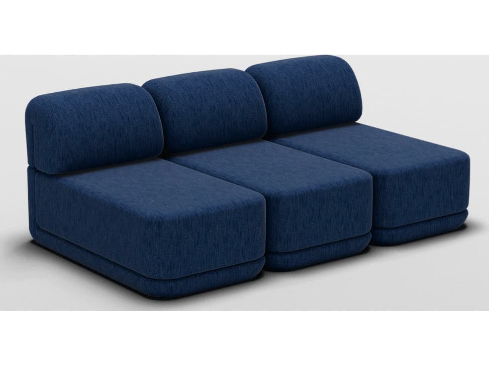 Bend Goods Cube Blue Upholstered Sectional Sofa