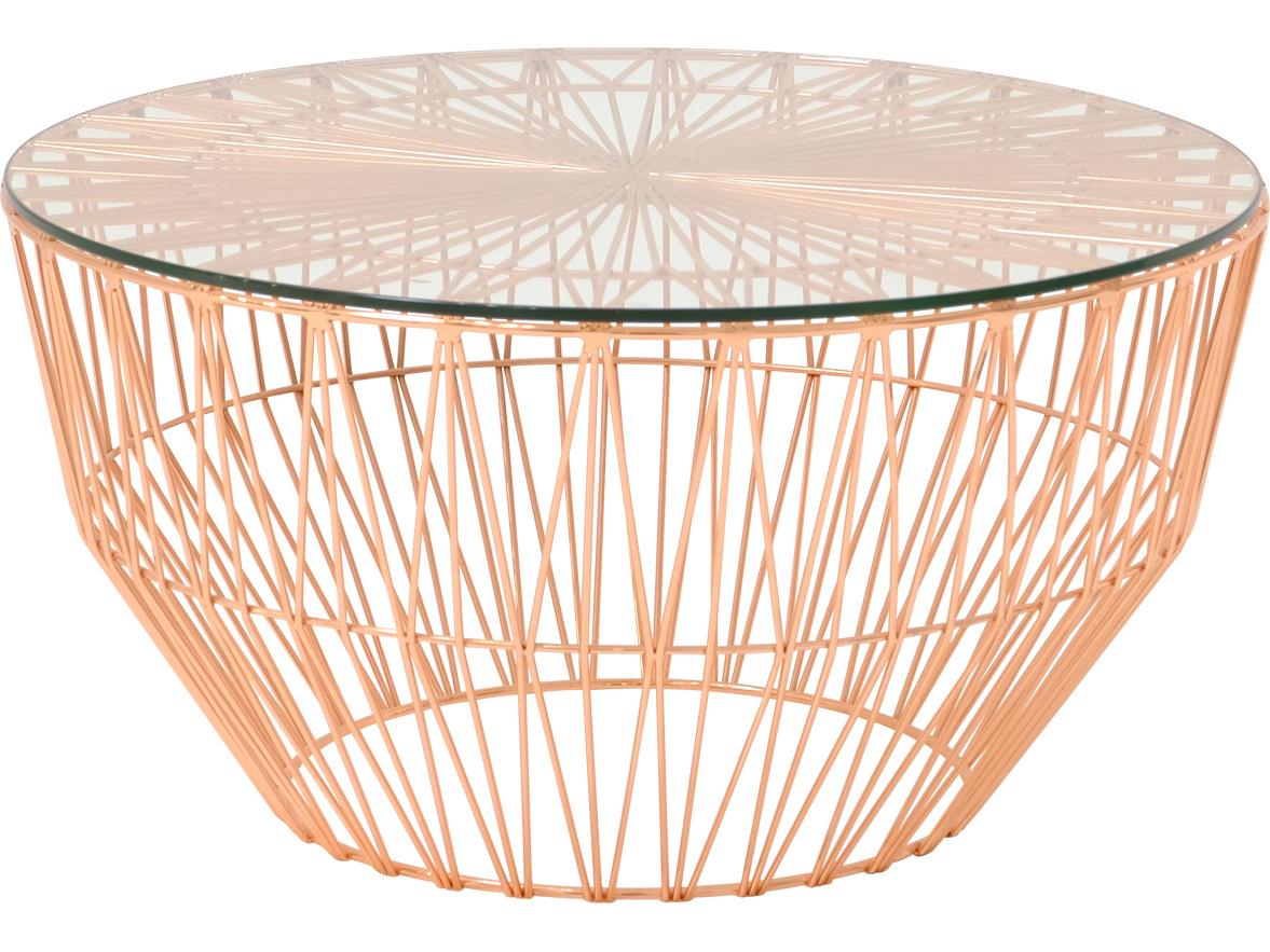Bend Goods Drum Round Copper Coffee Table