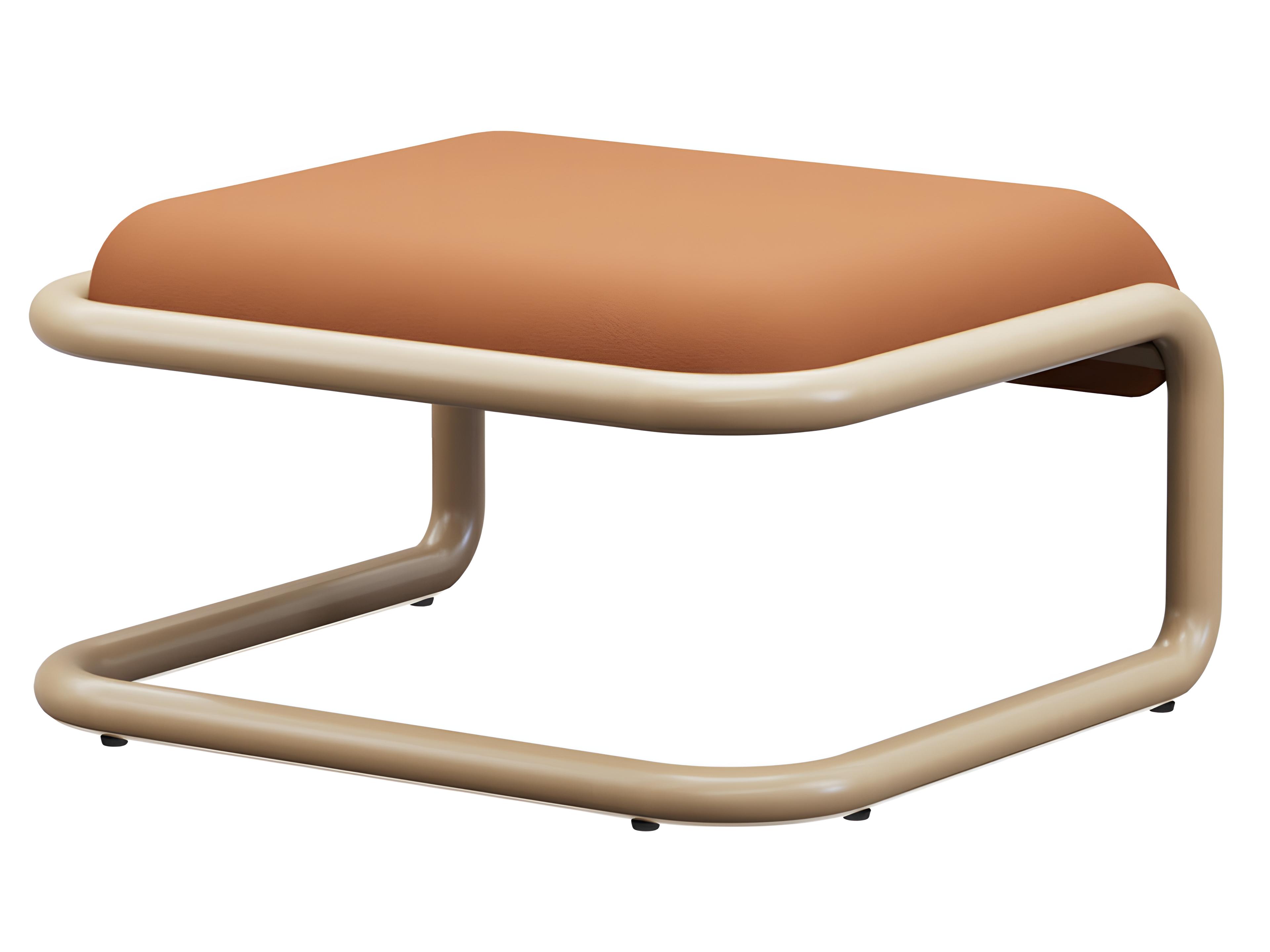 Bend Goods Tube Tan Frame With Leather Fabric Brown Ottoman