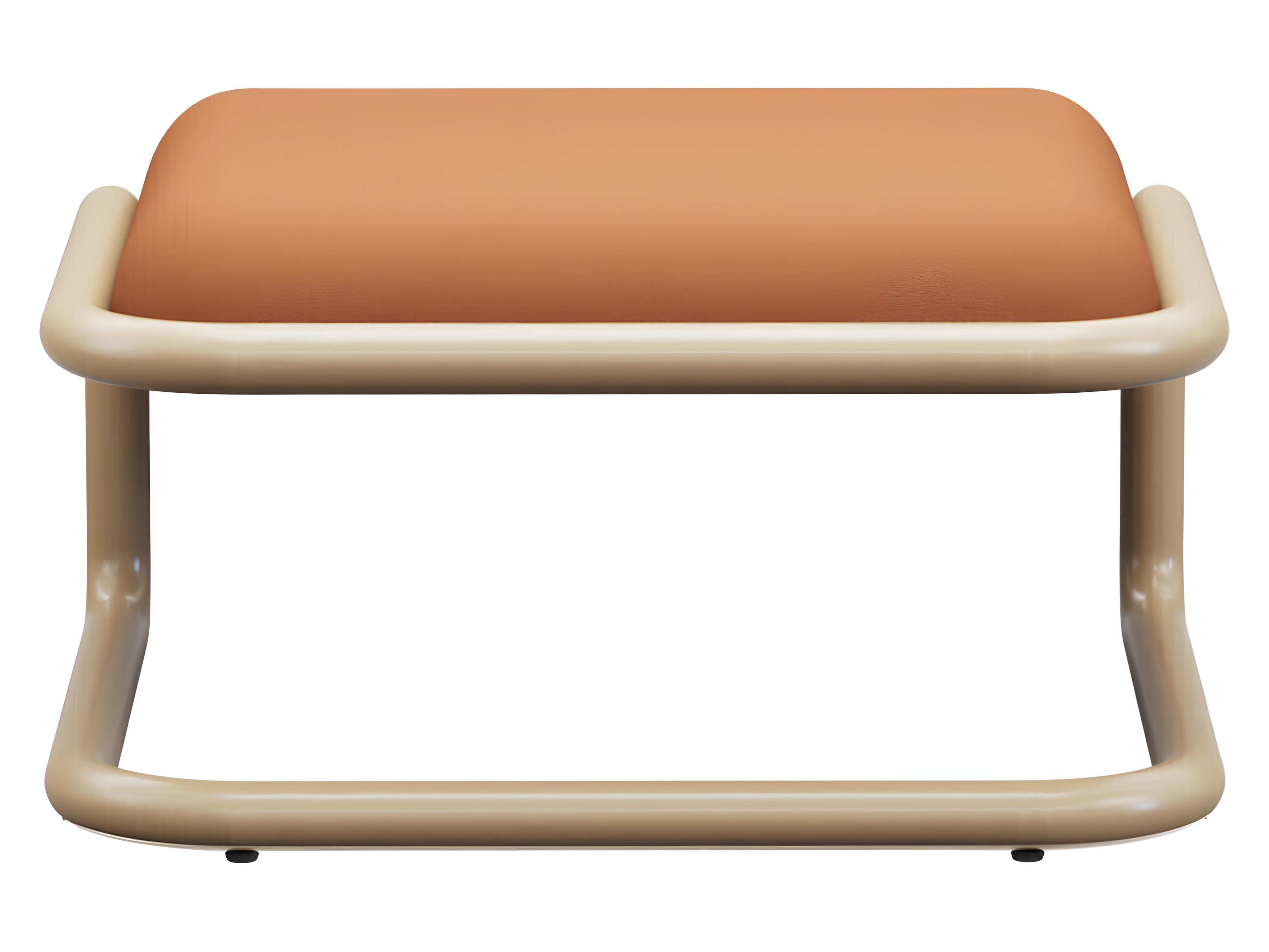 Bend Goods Tube Tan Frame With Leather Fabric Brown Ottoman