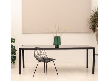 Bend Goods Outdoor Get-together Galvanized Iron Black 84"W x 38"D Rectangular Dining Table Dining Table