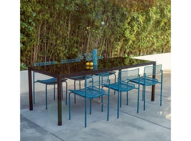 Bend Goods Outdoor Get-together Galvanized Iron Black 84"W x 38"D Rectangular Dining Table Dining Table