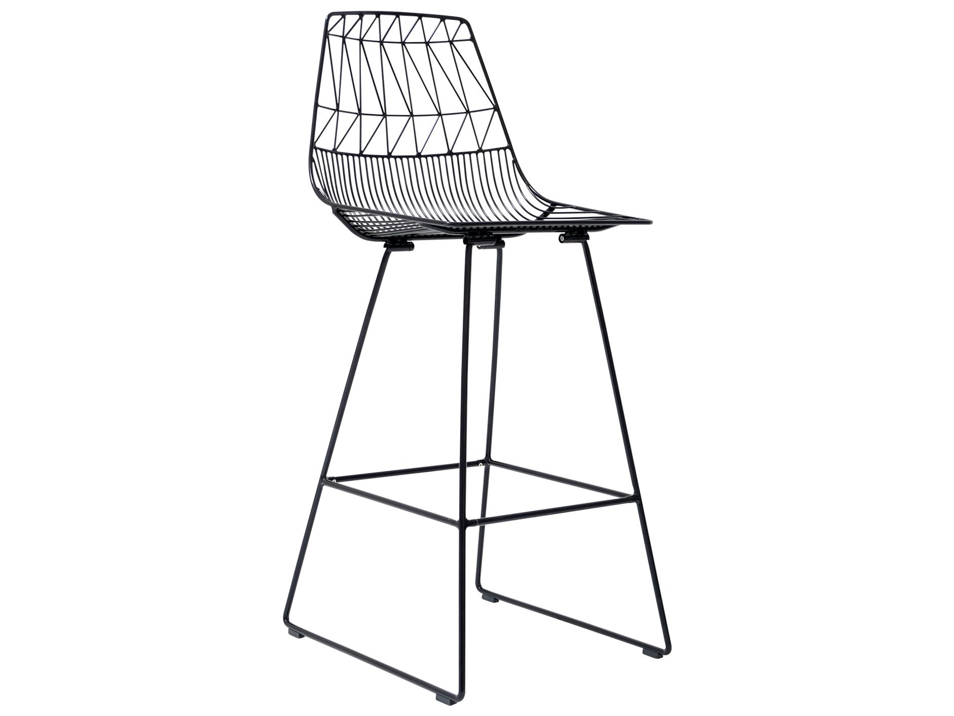 Bend Goods Outdoor Lucy Galvanized Iron Black Bar Stool