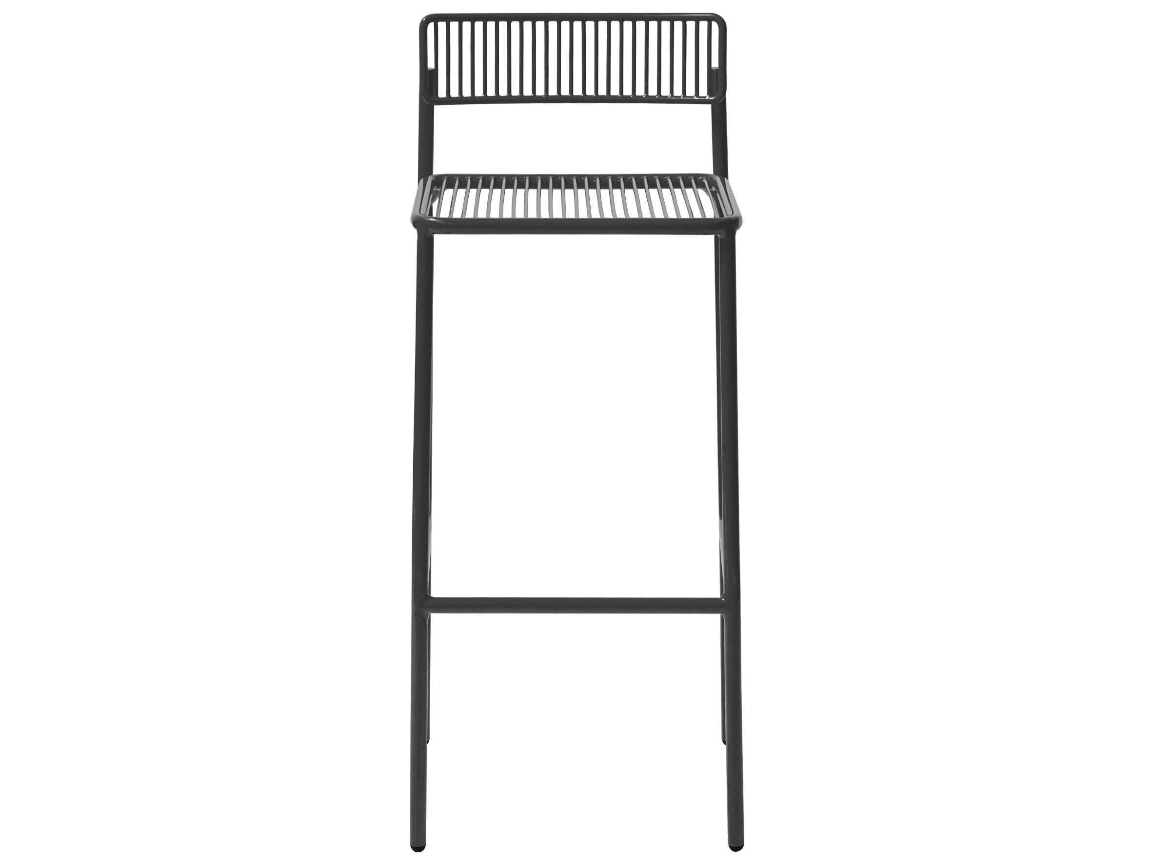 Bend Goods Outdoor Rachel Galvanized Iron Black Bar Stool