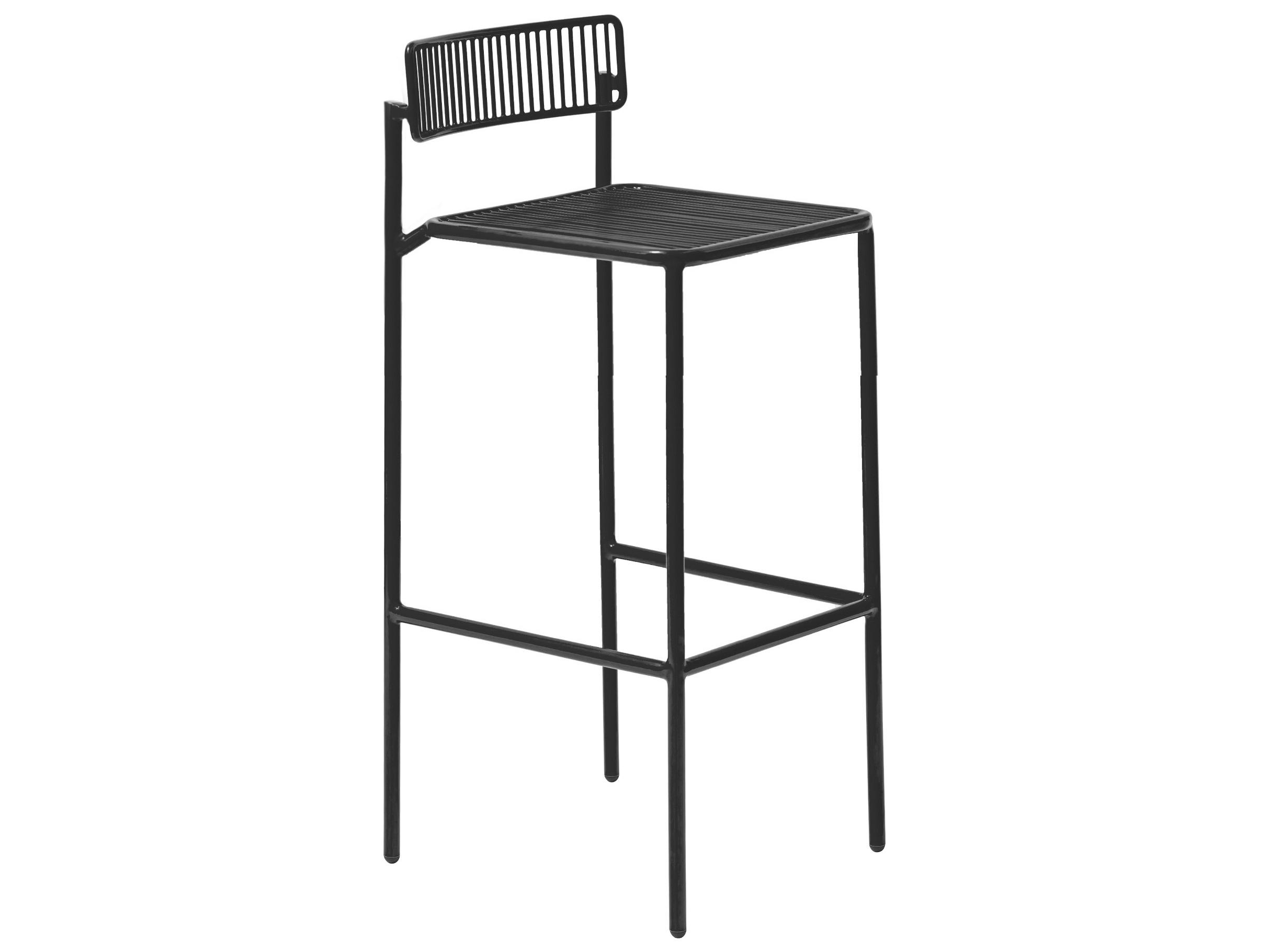 Bend Goods Outdoor Rachel Galvanized Iron Black Bar Stool