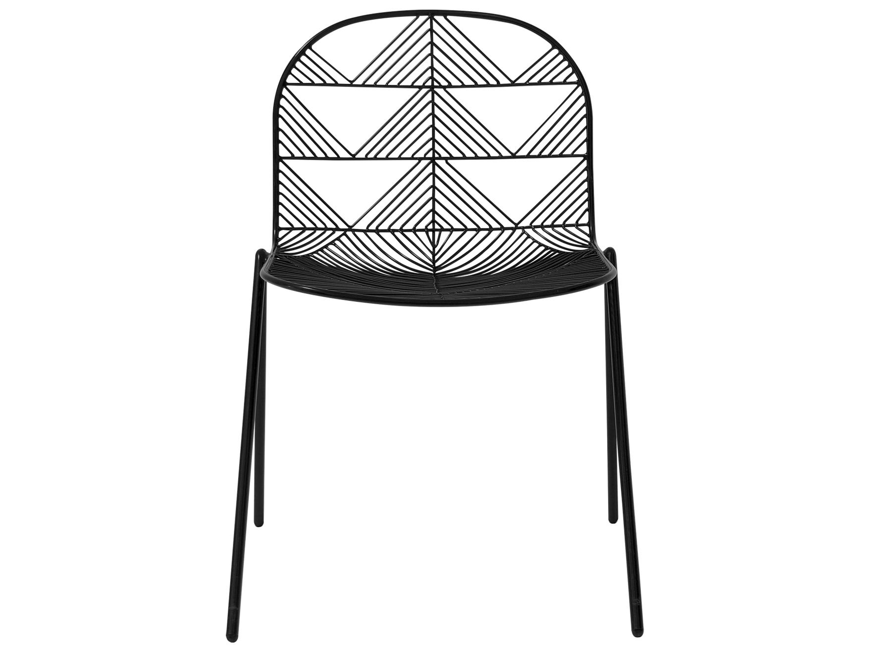 Bend Goods Outdoor Betty Galvanized Iron Black Dining Chair