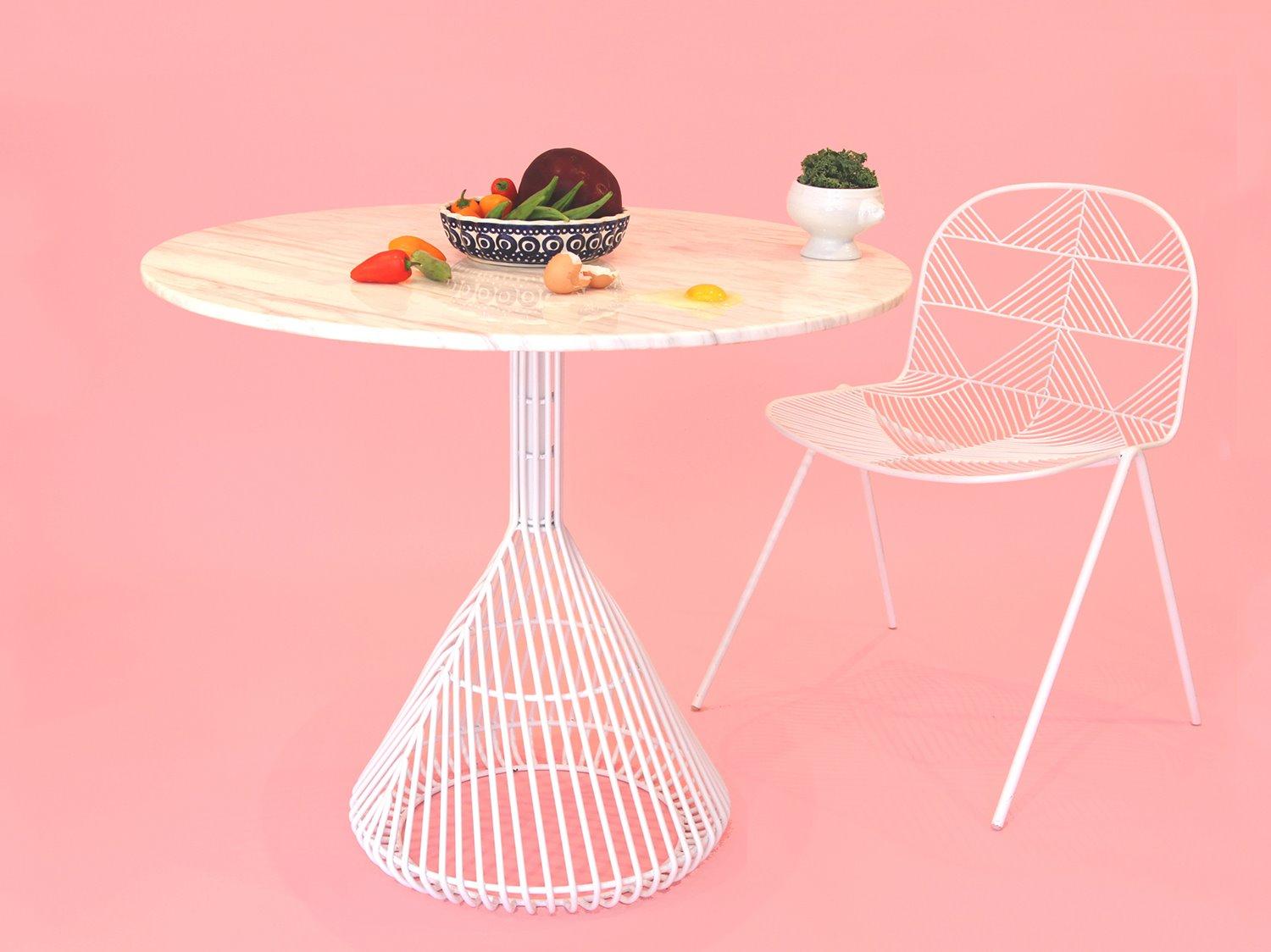 Bend Goods Outdoor Betty Galvanized Iron Bistro Set