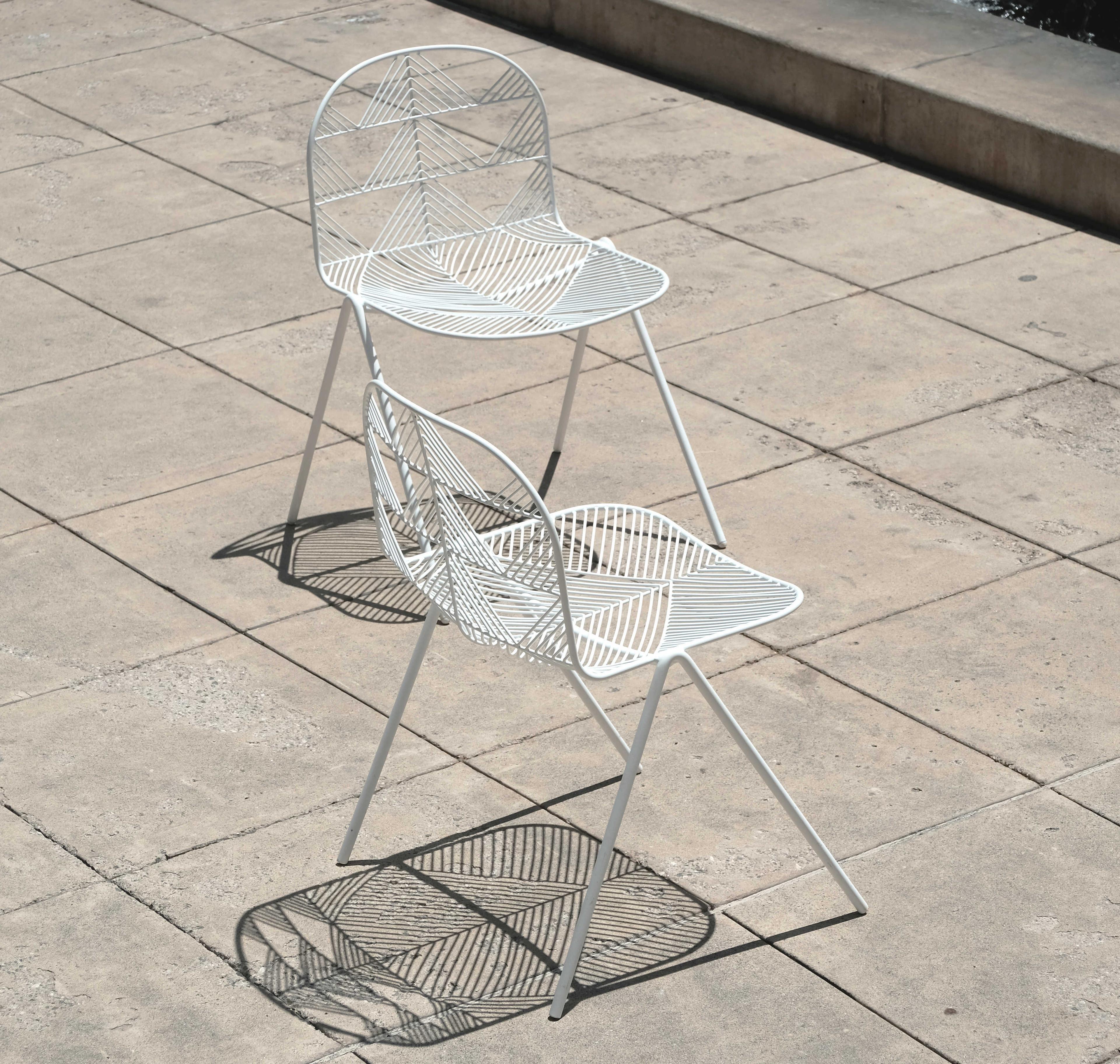 Bend Goods Outdoor Betty Galvanized Iron White Dining Chair