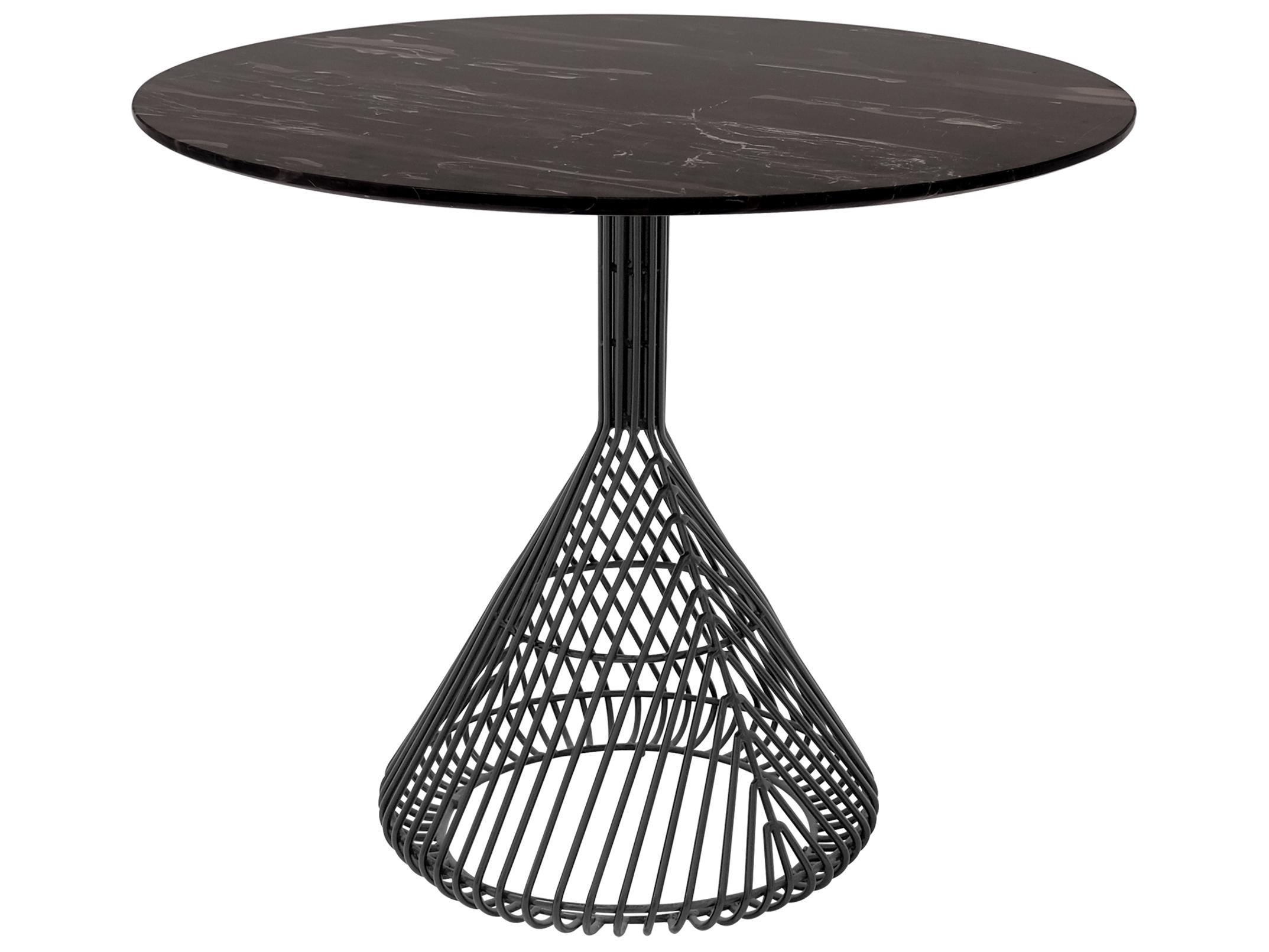 Bend Goods Outdoor Bistro Galvanized Iron Round Black Table
