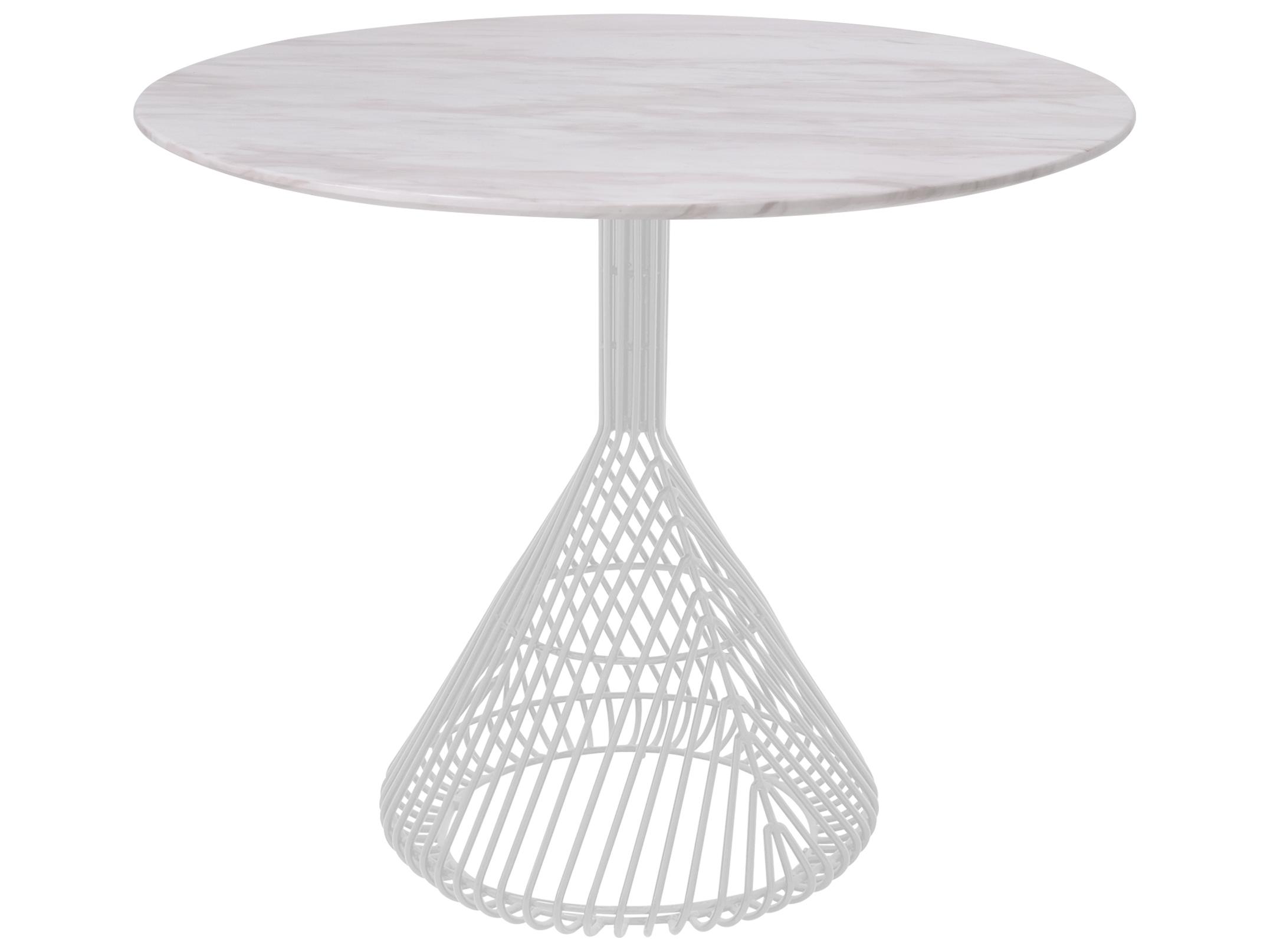 Bend Goods Outdoor Bistro Galvanized Iron White Round Table