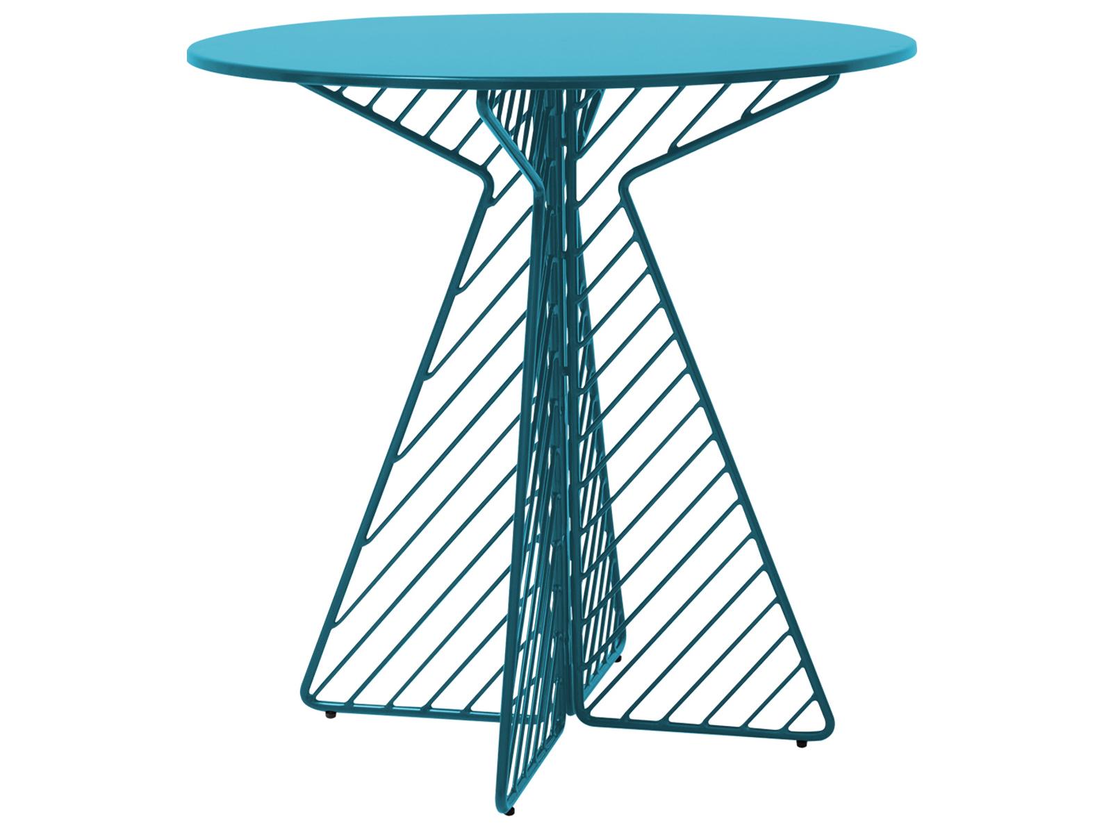 Bend Goods Outdoor Cafe Galvanized Iron Peacock Round Bistro Table