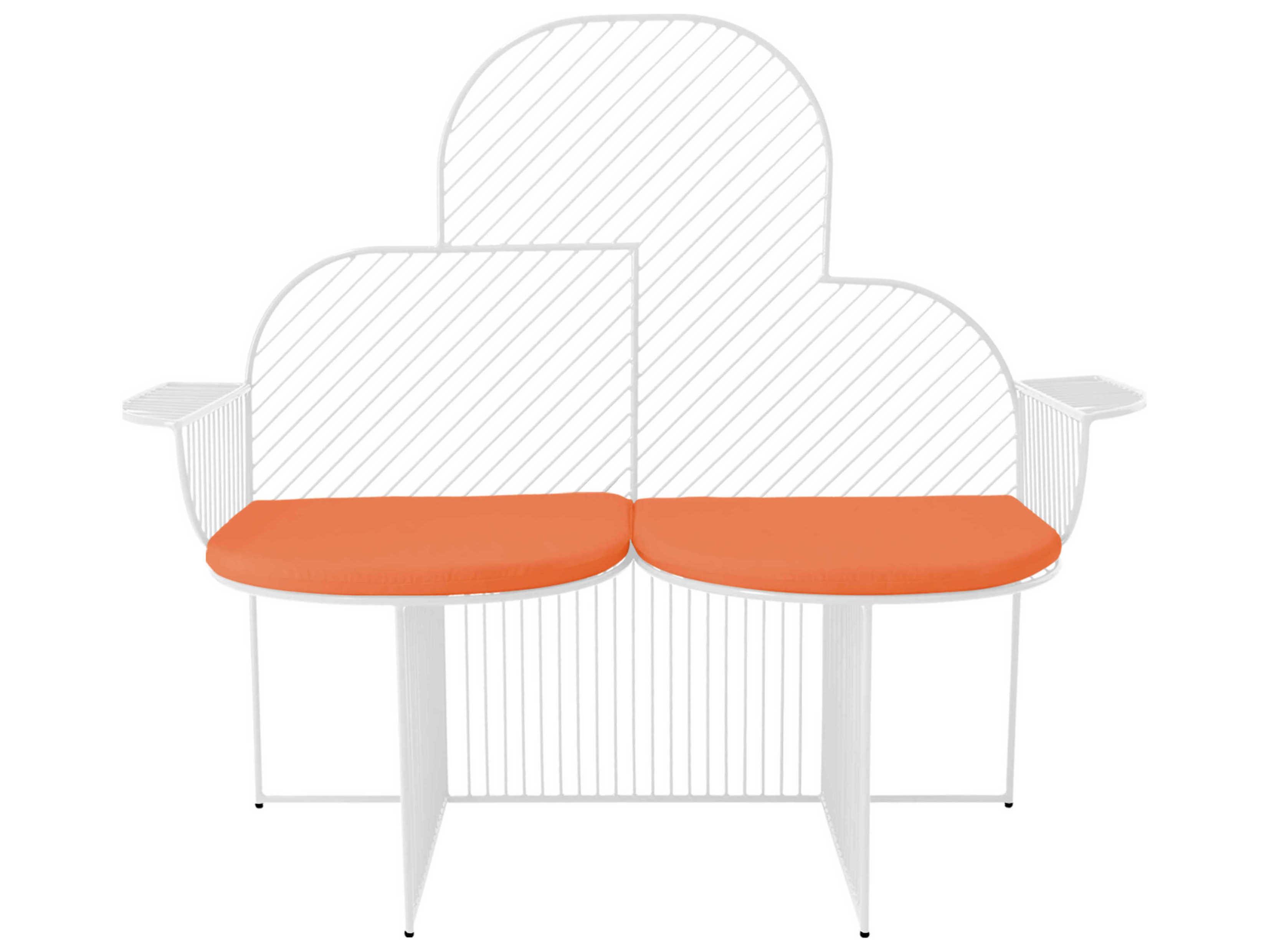 Bend Goods Outdoor Cloud Galvanized Iron White Bench