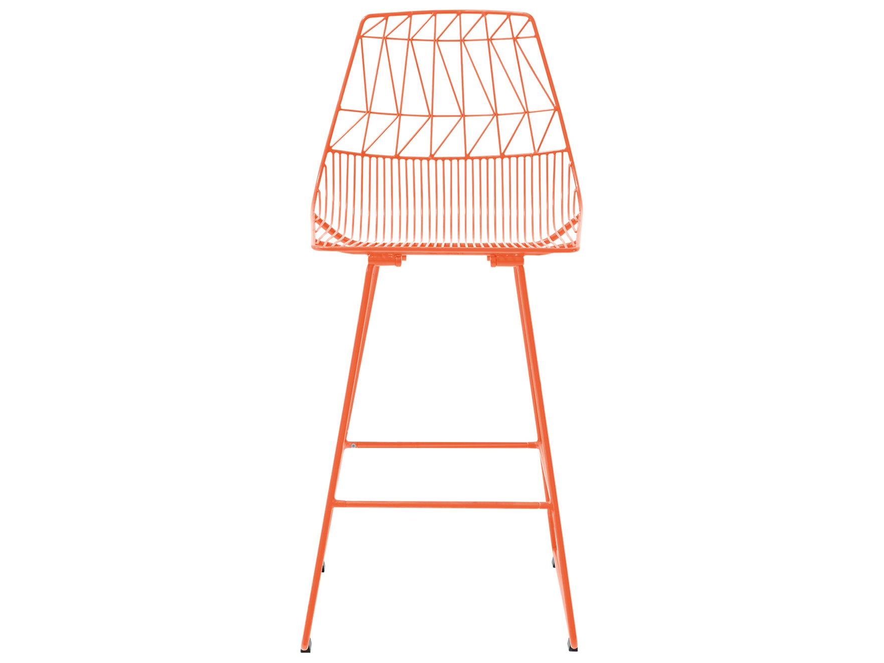 Bend Goods Outdoor Lucy Galvanized Iron Orange Counter Stool