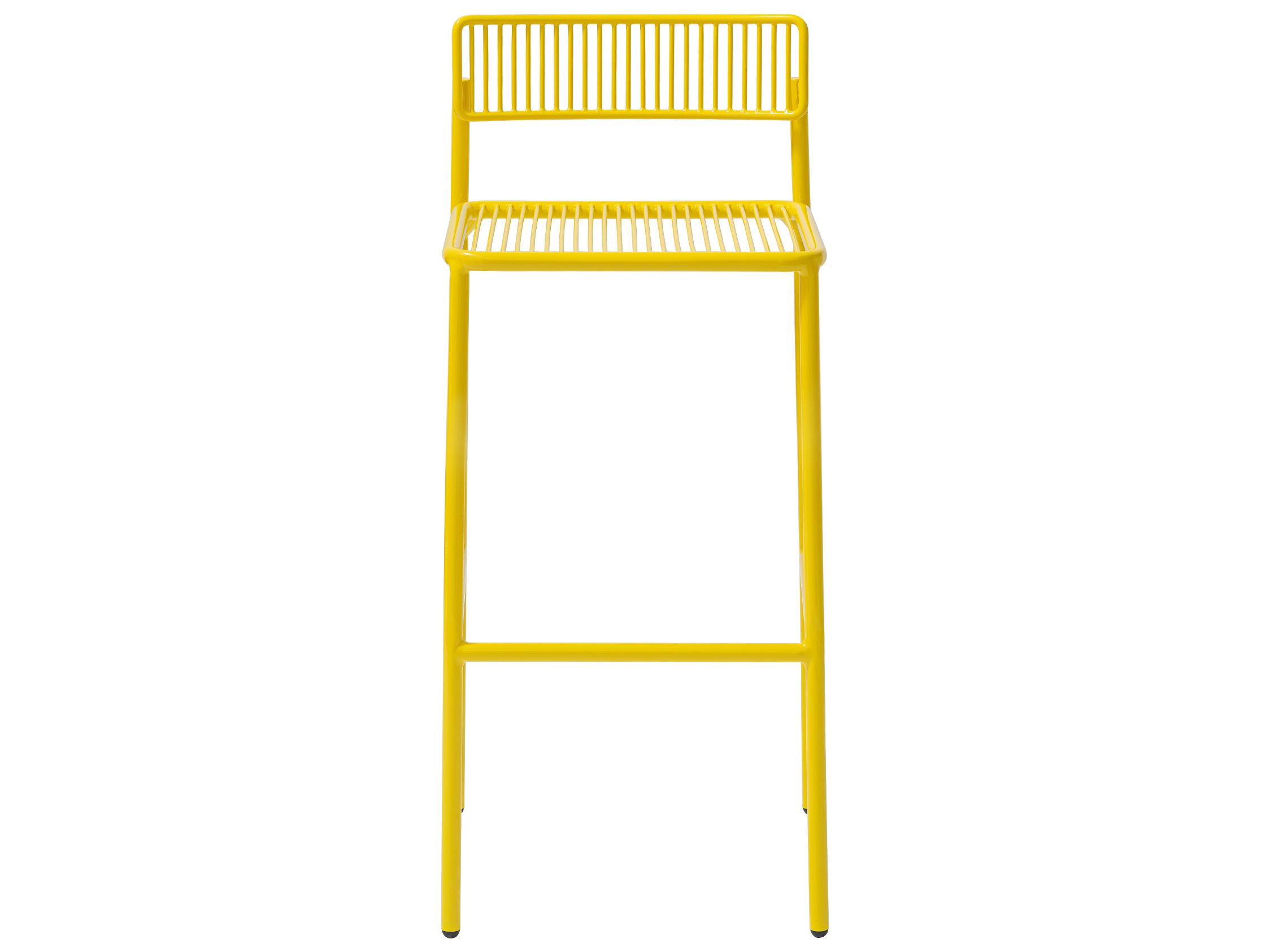 Bend Goods Outdoor Rachel Galvanized Iron Yellow Counter Stool