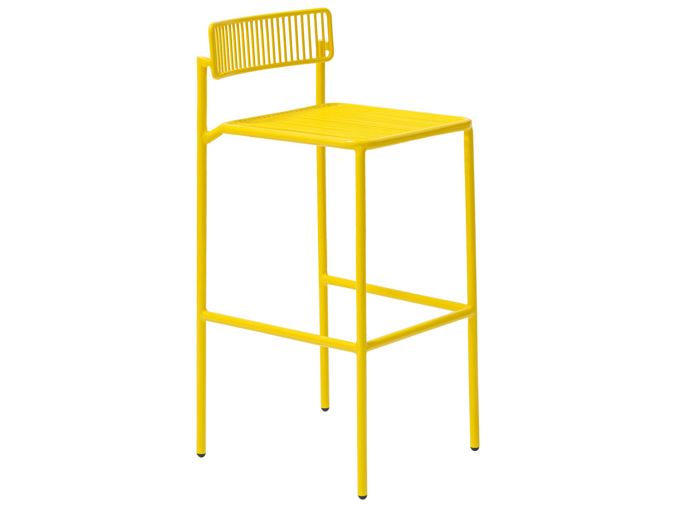 Bend Goods Outdoor Rachel Galvanized Iron Yellow Counter Stool
