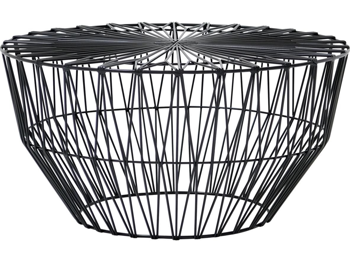 Bend Goods Outdoor Drum Galvanized Iron Black Round End Table