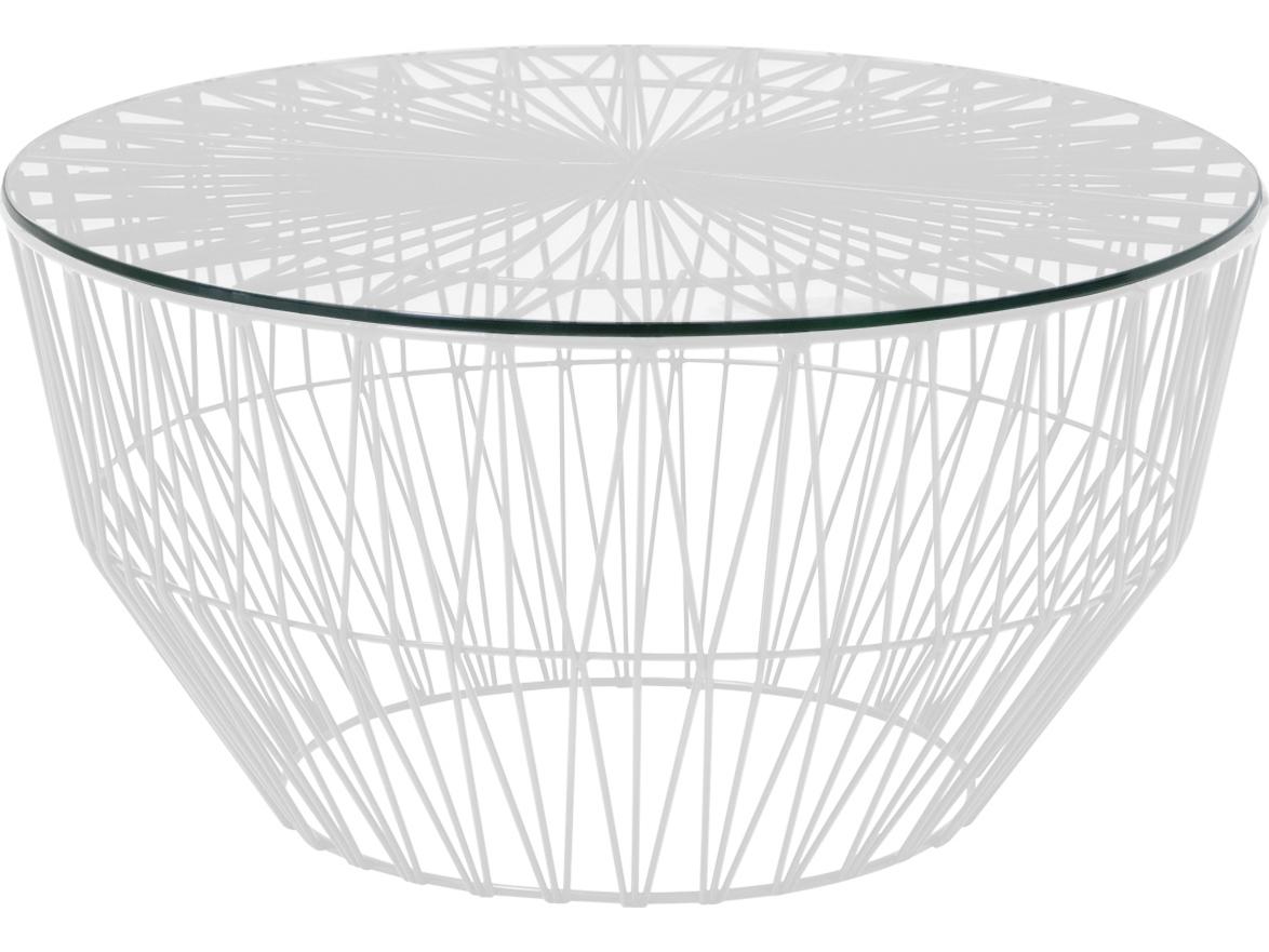 Bend Goods Outdoor Drum Galvanized Iron White Round End Table