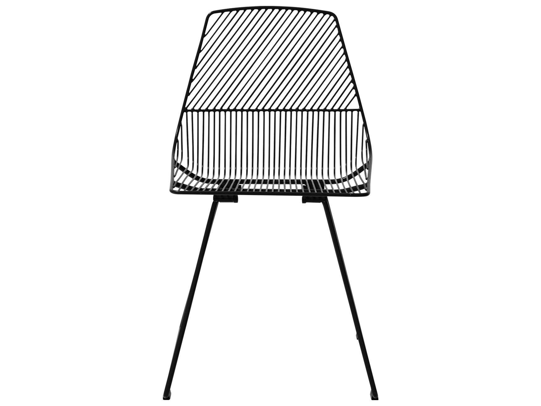 Bend Goods Outdoor Ethel Galvanized Iron Black Dining Side Chair