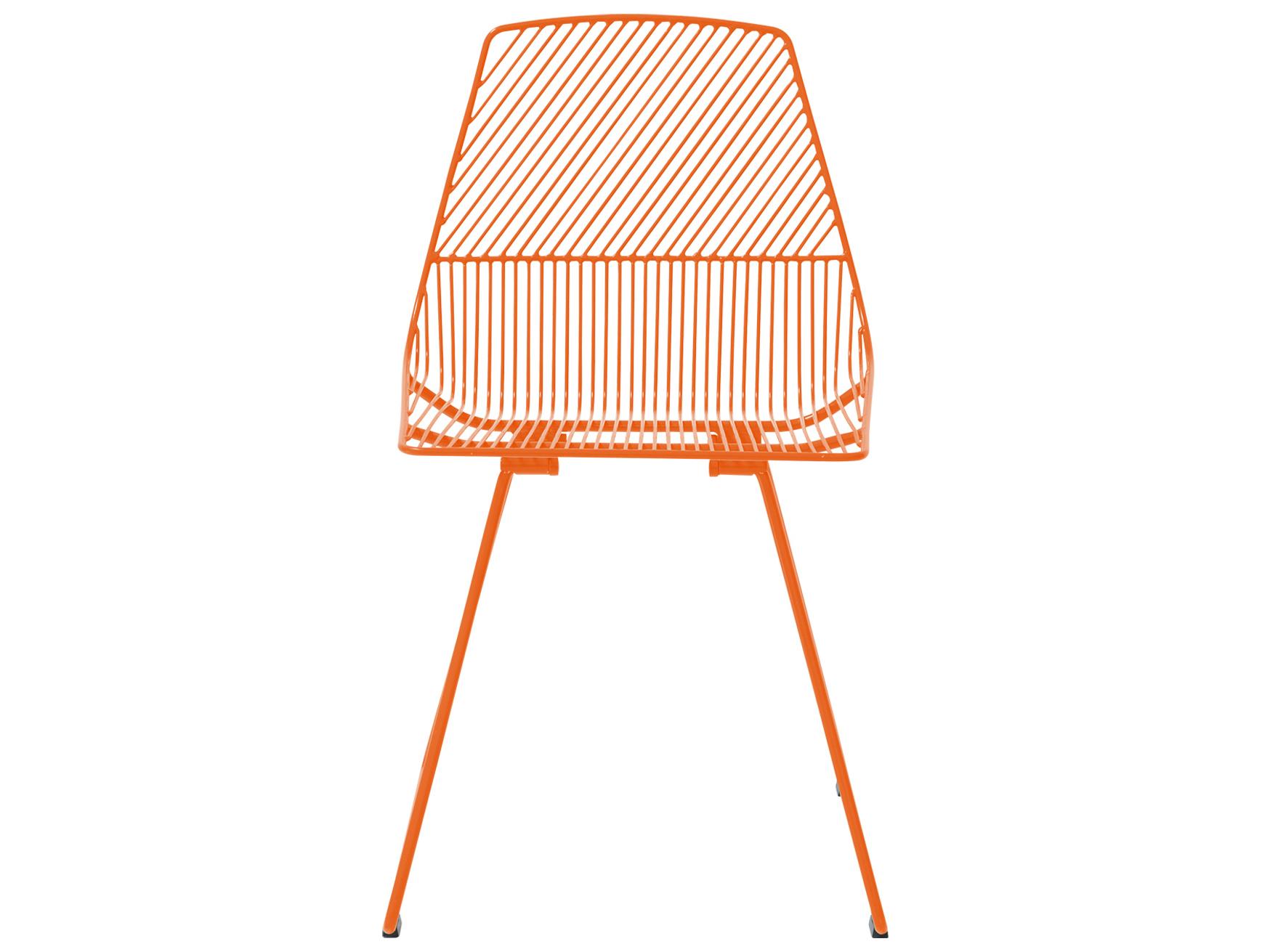 Bend Goods Outdoor Ethel Galvanized Iron Orange Dining Side Chair