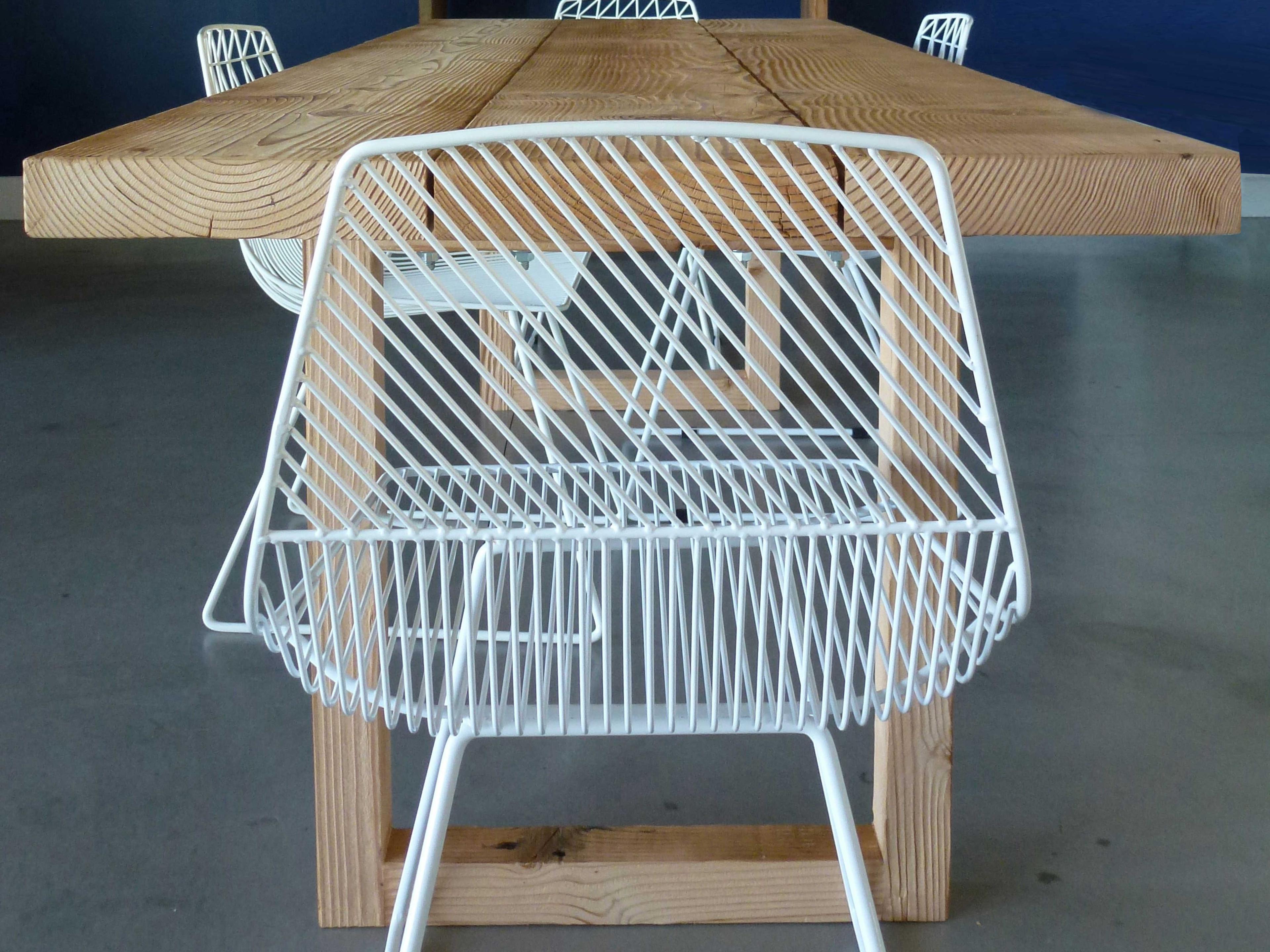 Bend Goods Outdoor Ethel Galvanized Iron White Dining Side Chair