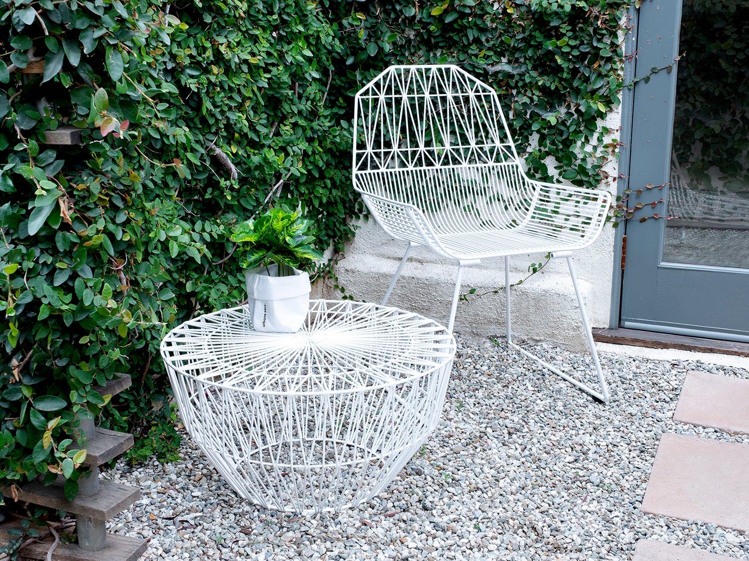 Bend Goods Outdoor Farmhouse Galvanized Iron White Lounge Set