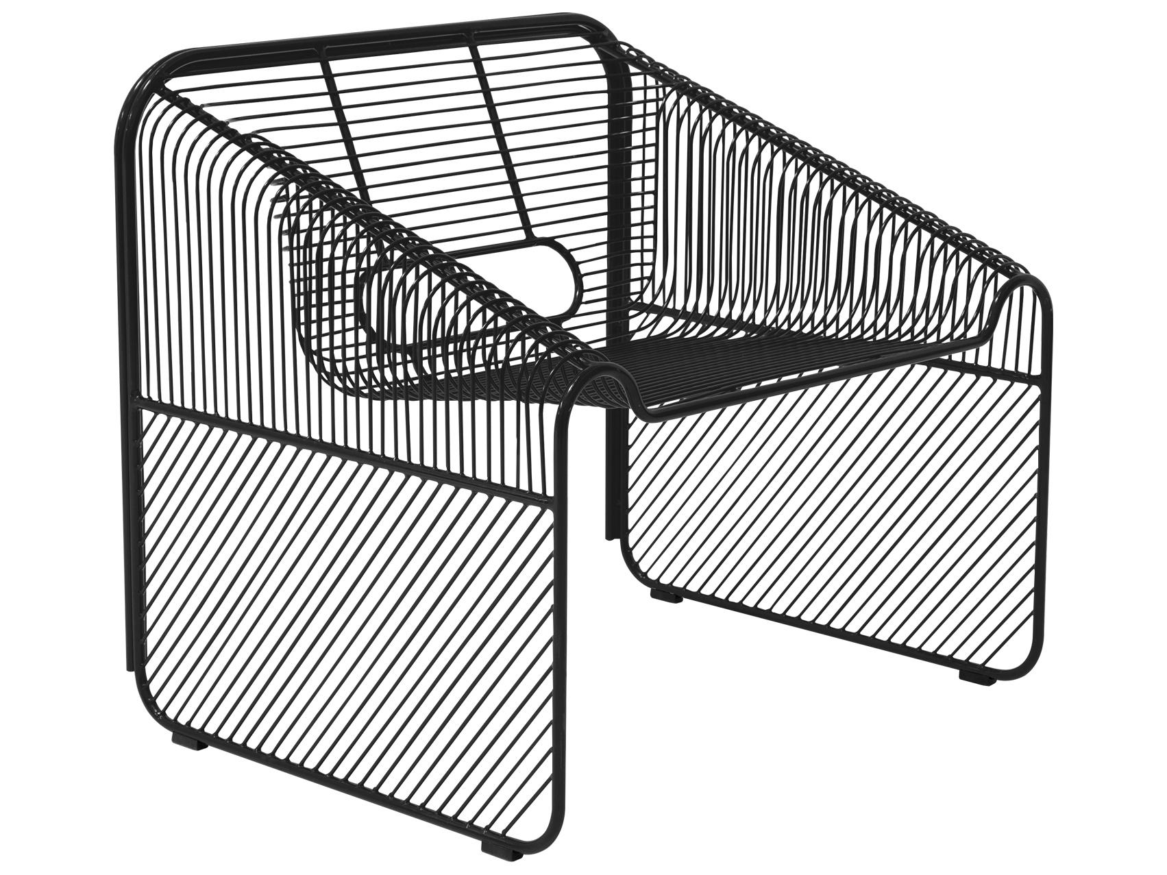 Bend Goods Outdoor Hot Seat Galvanized Iron Black Lounge Chair