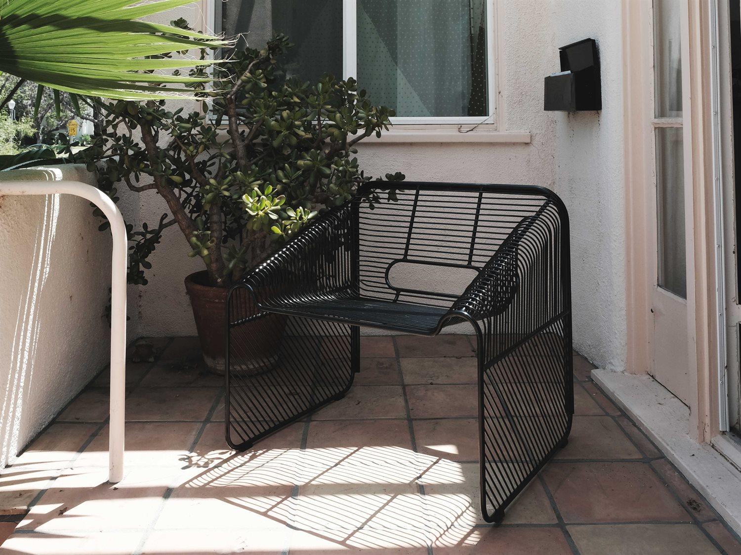 Bend Goods Outdoor Hot Seat Galvanized Iron Black Lounge Chair
