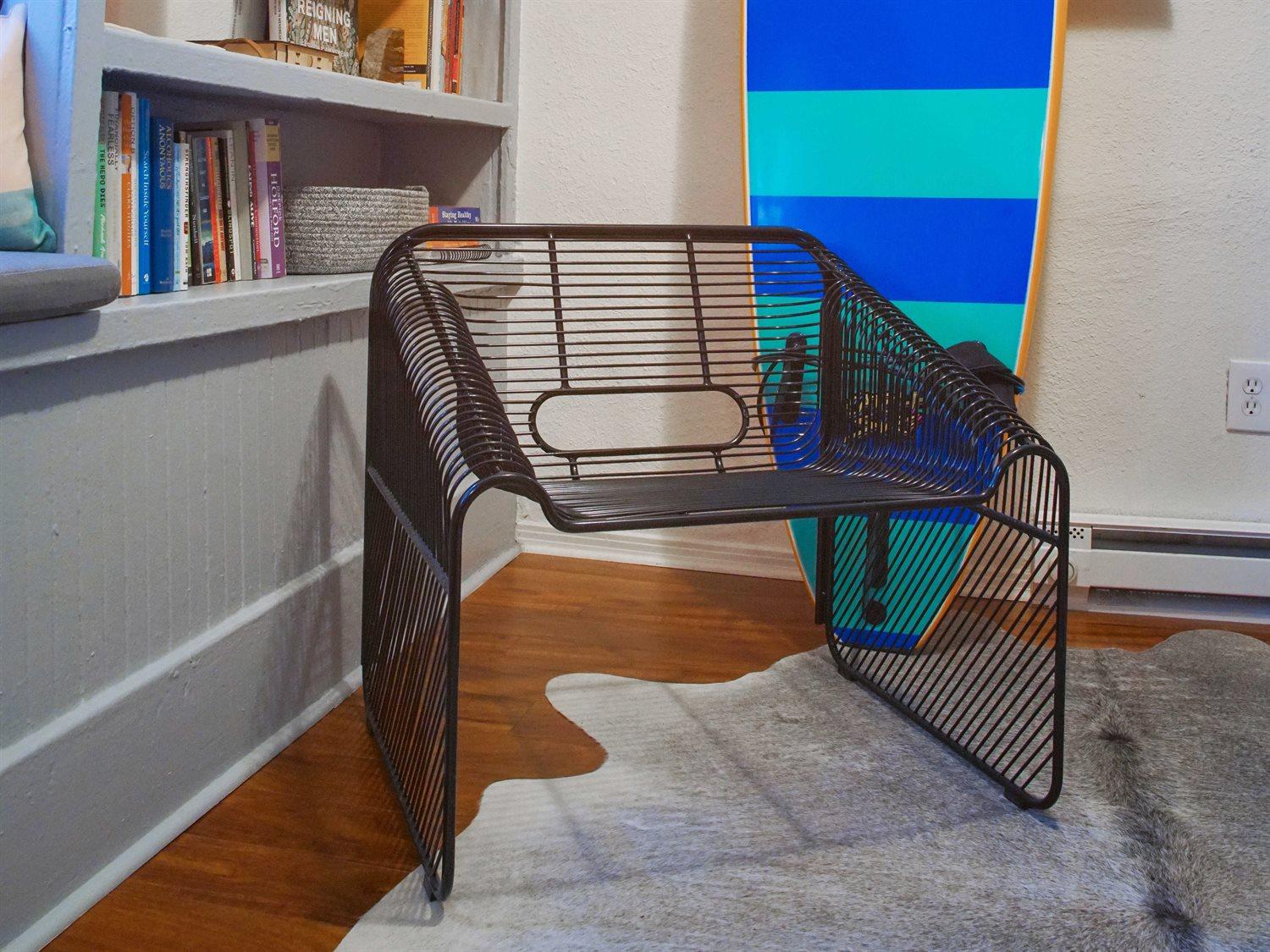 Bend Goods Outdoor Hot Seat Galvanized Iron Black Lounge Chair