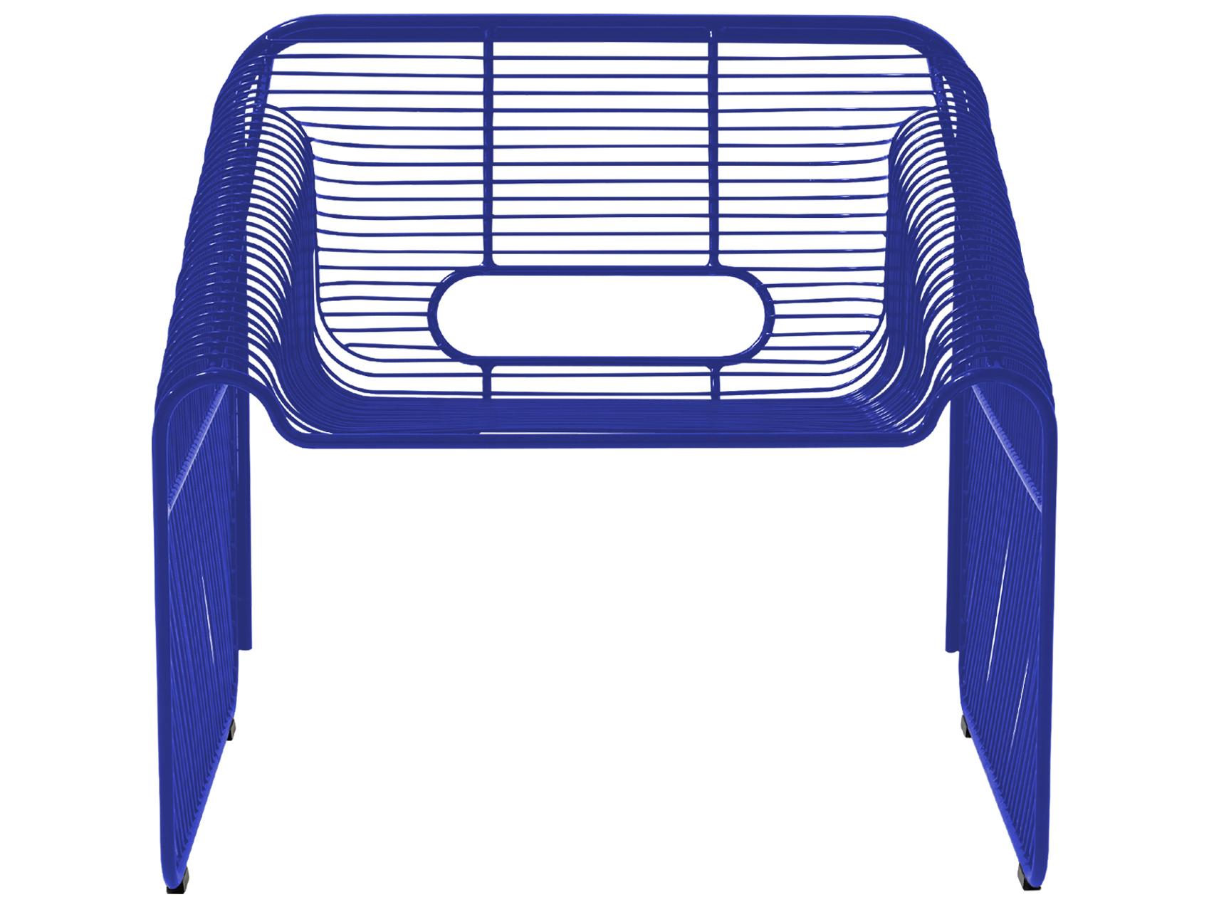 Bend Goods Outdoor Hot Seat Galvanized Iron Electric Blue Lounge Chair