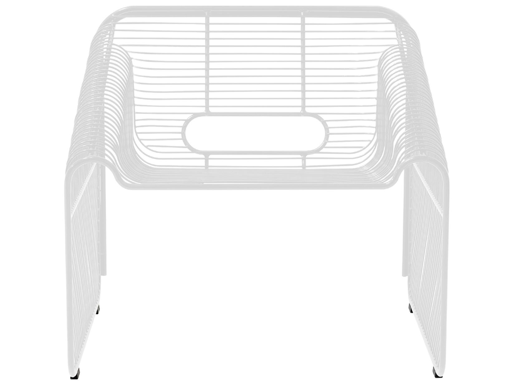 Bend Goods Outdoor Hot Seat Galvanized White Iron Lounge Chair