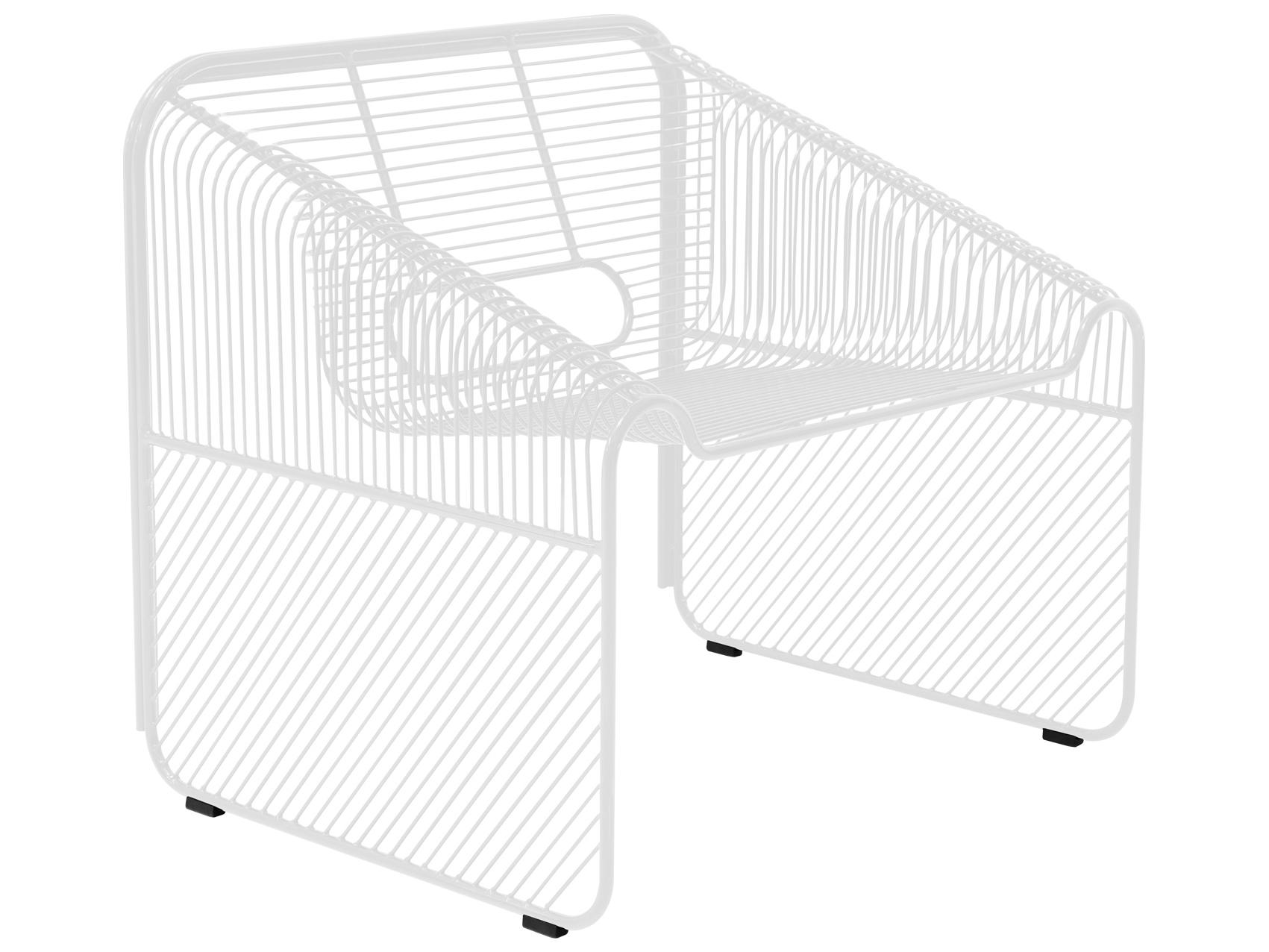 Bend Goods Outdoor Hot Seat Galvanized White Iron Lounge Chair