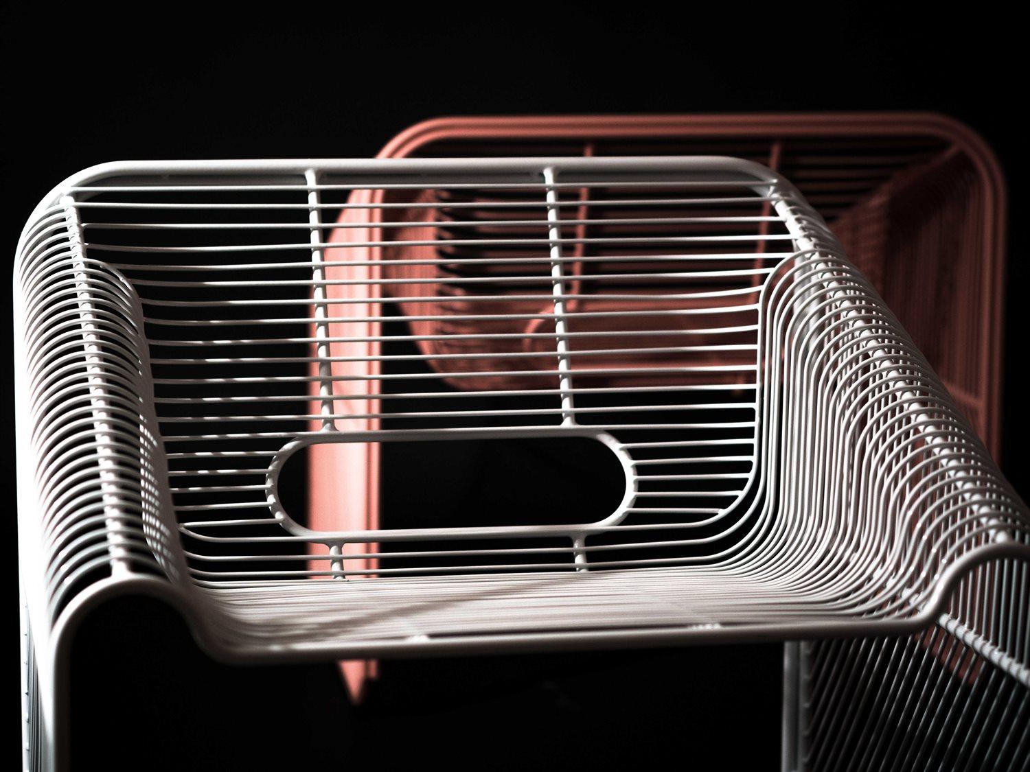 Bend Goods Outdoor Hot Seat Galvanized White Iron Lounge Chair