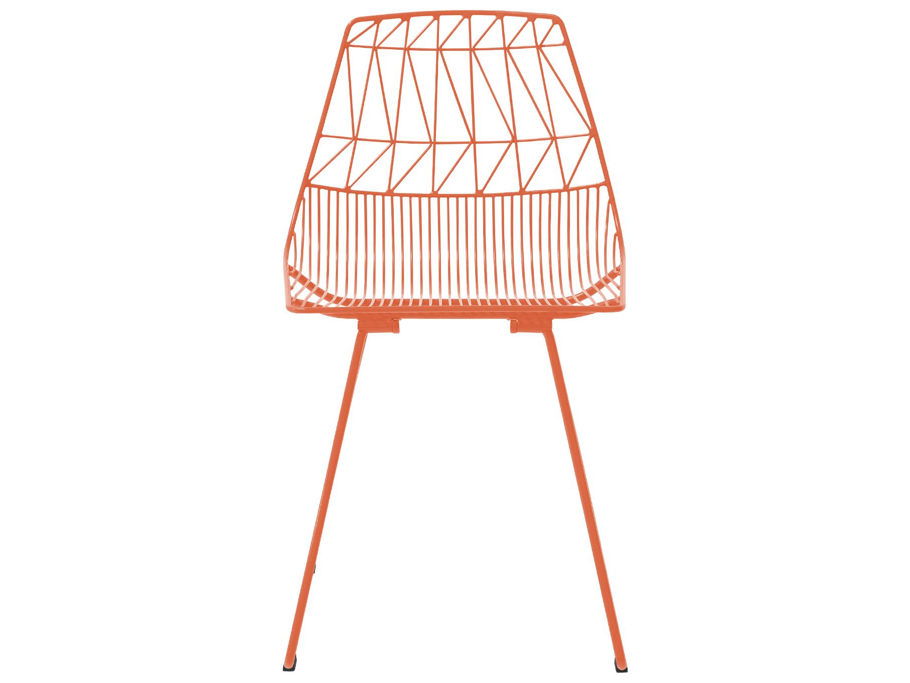 Bend Goods Outdoor Lucy Galvanized Iron Orange Dining Chair