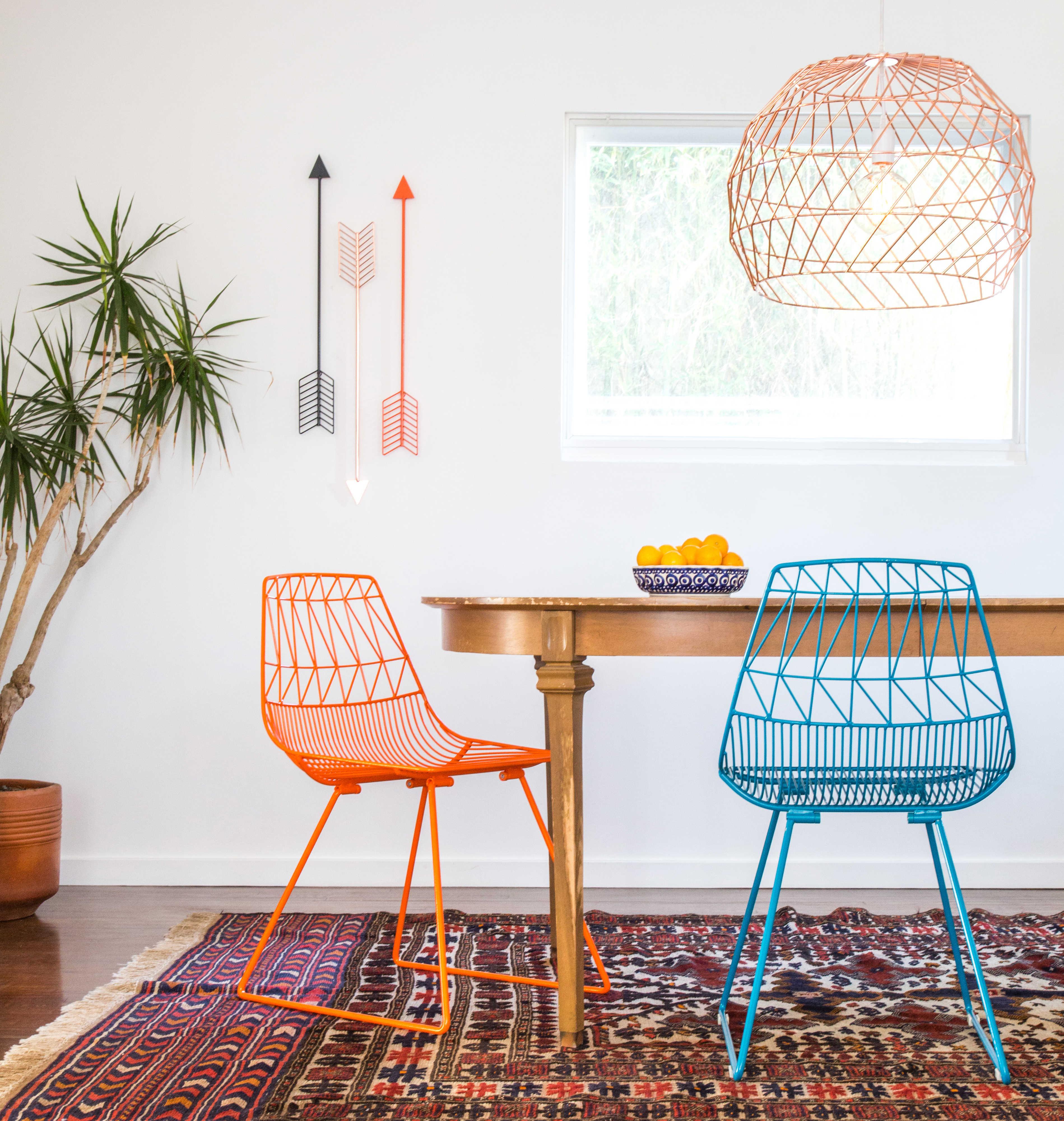 Bend Goods Outdoor Lucy Galvanized Iron Peacock Dining Chair