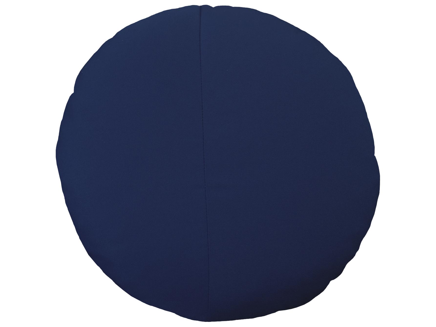 Bend Goods Outdoor Navy Blue 15'' Round Throw Pillow