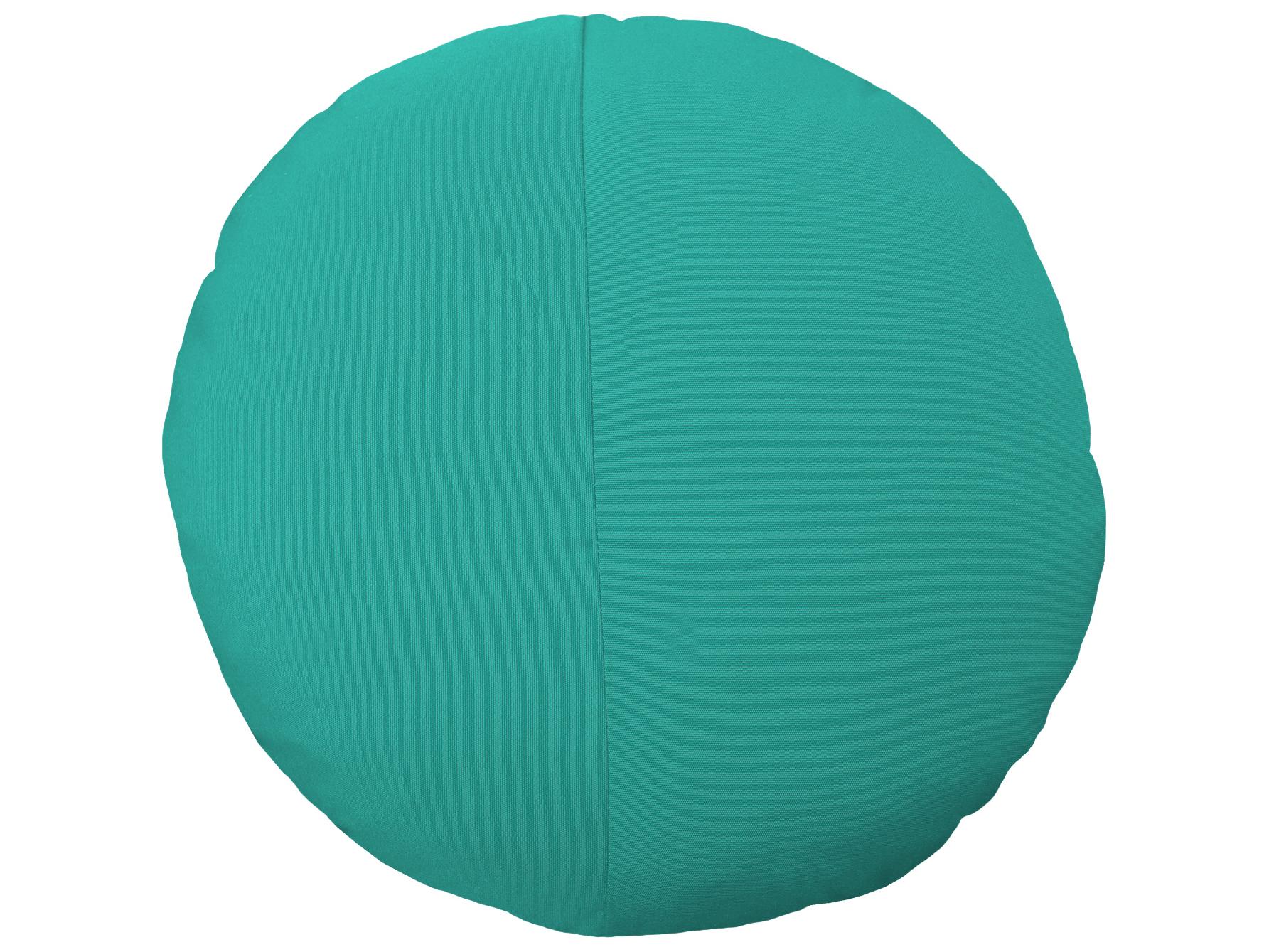 Bend Goods Outdoor Teal 15'' Round Throw Pillow