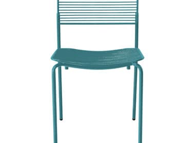 Bend Goods Outdoor Rachel Peacock Blue Iron Dining Chair