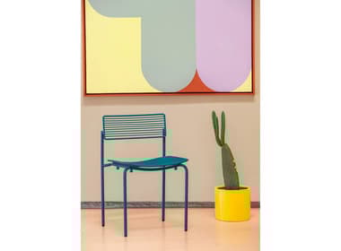 Bend Goods Outdoor Rachel Peacock Blue Iron Dining Chair