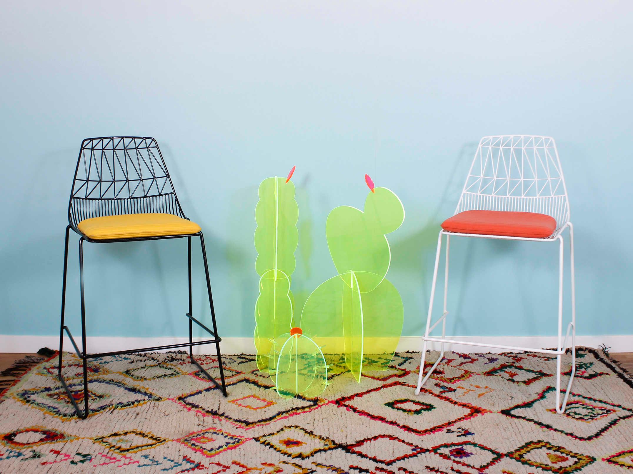 Bend Goods Outdoor Lucy Galvanized Iron Black Counter Stool