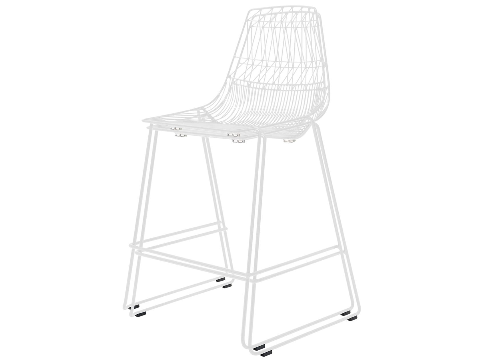 Bend Goods Outdoor Lucy Galvanized Iron White Counter Stool