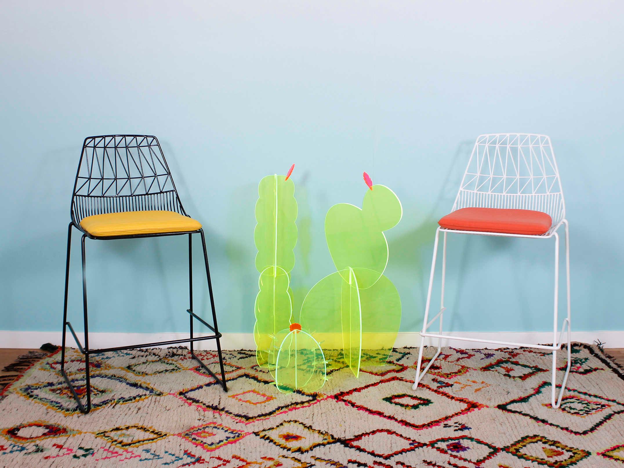 Bend Goods Outdoor Lucy Galvanized Iron White Counter Stool